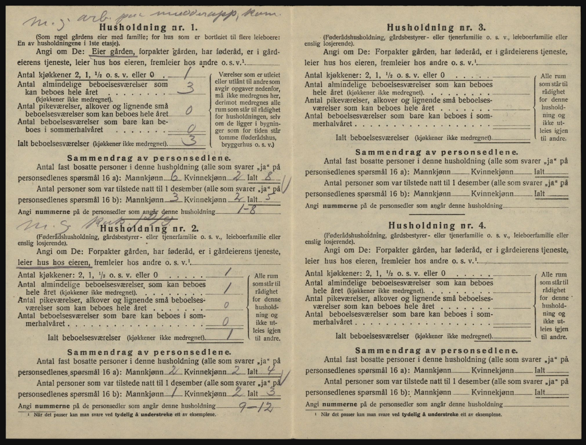 SAO, 1920 census for Glemmen, 1920, p. 1350