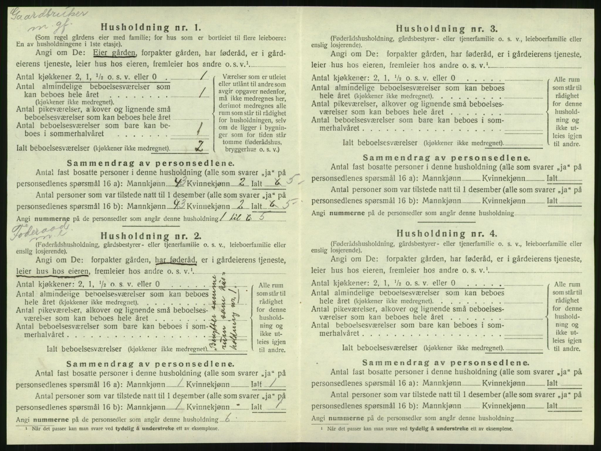 SAT, 1920 census for Velfjord, 1920, p. 552