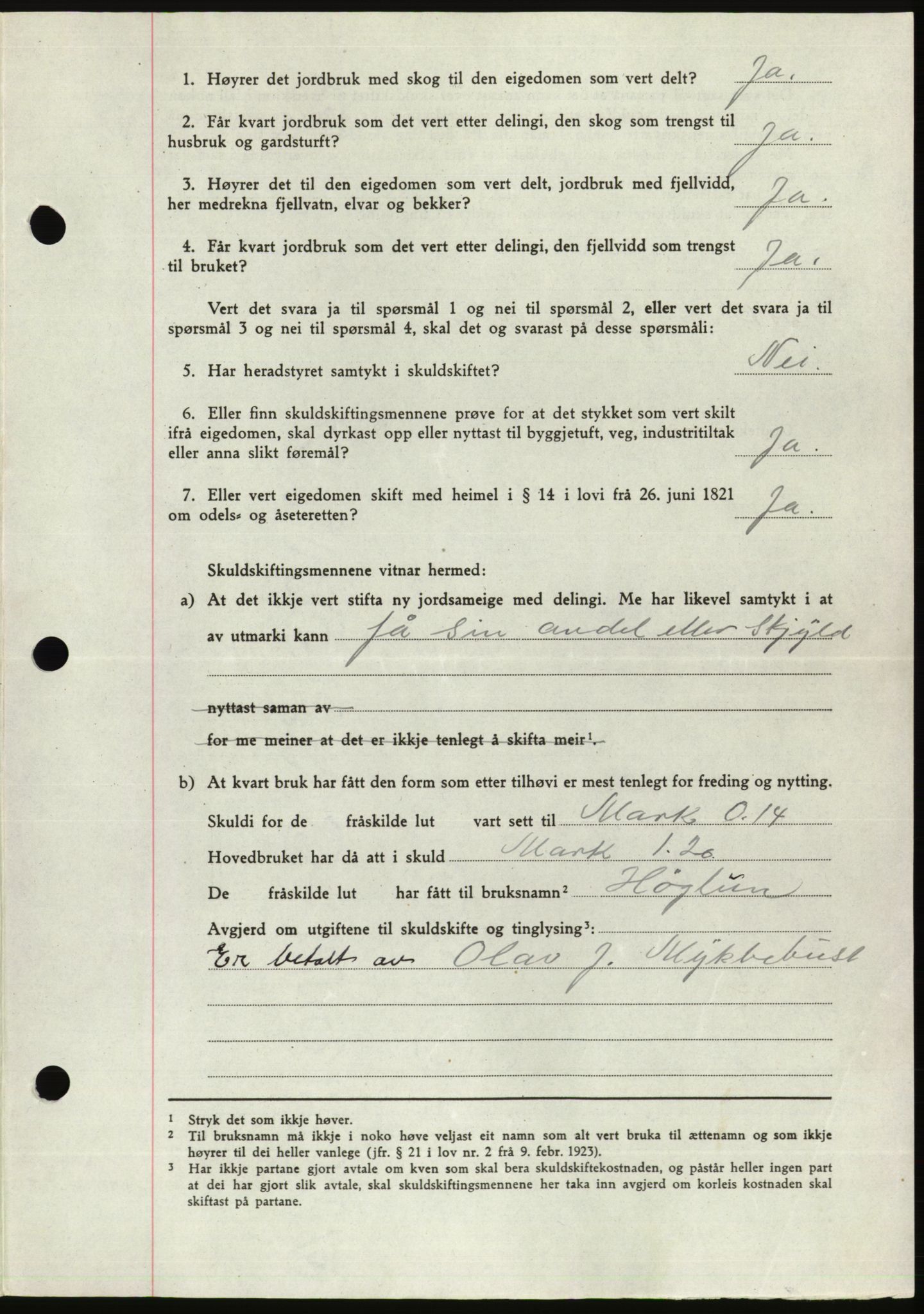 Søre Sunnmøre sorenskriveri, AV/SAT-A-4122/1/2/2C/L0076: Mortgage book no. 2A, 1943-1944, Diary no: : 413/1944