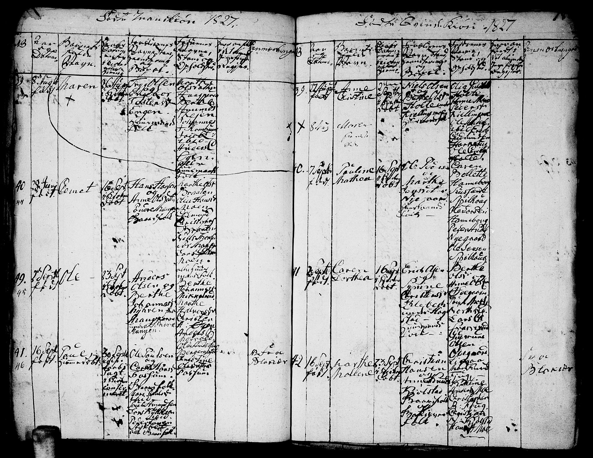 Aurskog prestekontor Kirkebøker, SAO/A-10304a/F/Fa/L0005: Parish register (official) no. I 5, 1814-1829, p. 180