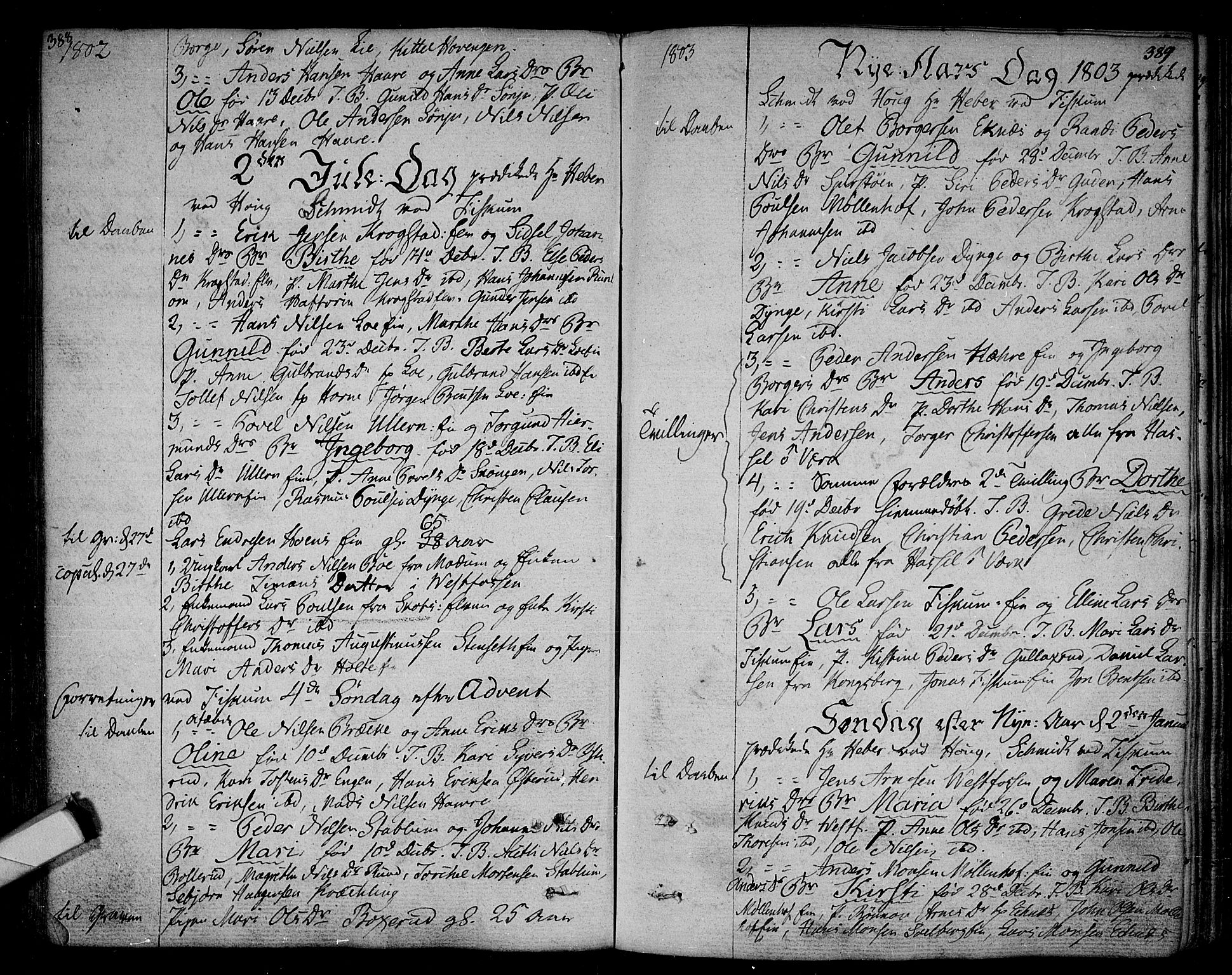 Eiker kirkebøker, SAKO/A-4/F/Fa/L0009: Parish register (official) no. I 9, 1789-1806, p. 388-389