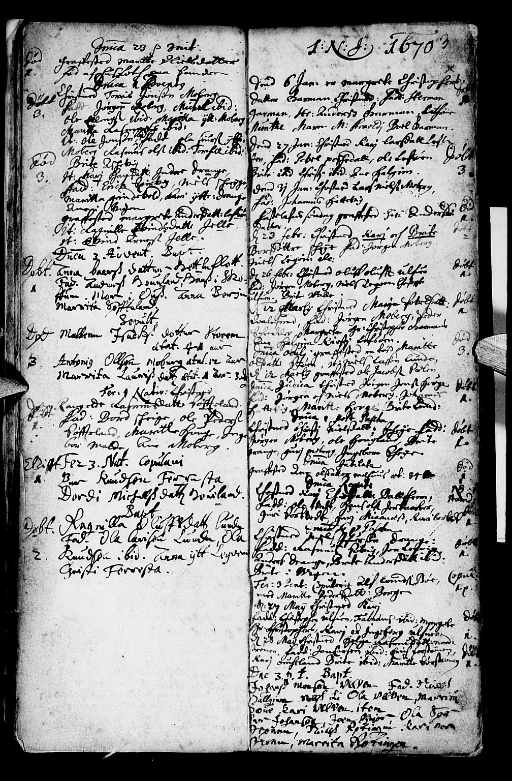 Os sokneprestembete, SAB/A-99929: Parish register (official) no. A 1, 1669-1722, p. 3