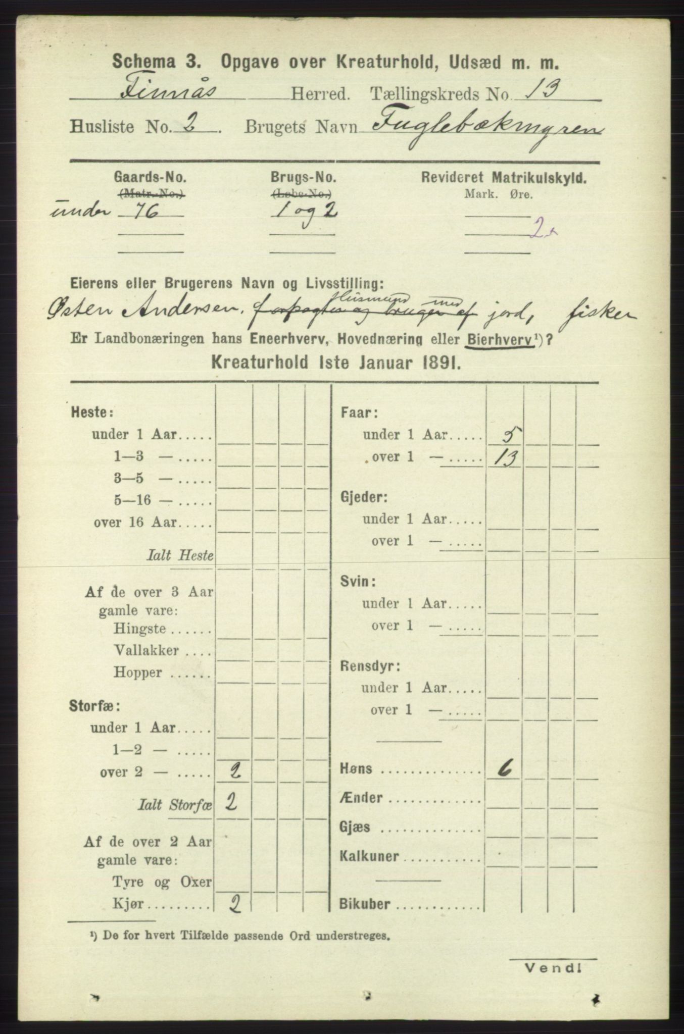 RA, 1891 census for 1218 Finnås, 1891, p. 7509