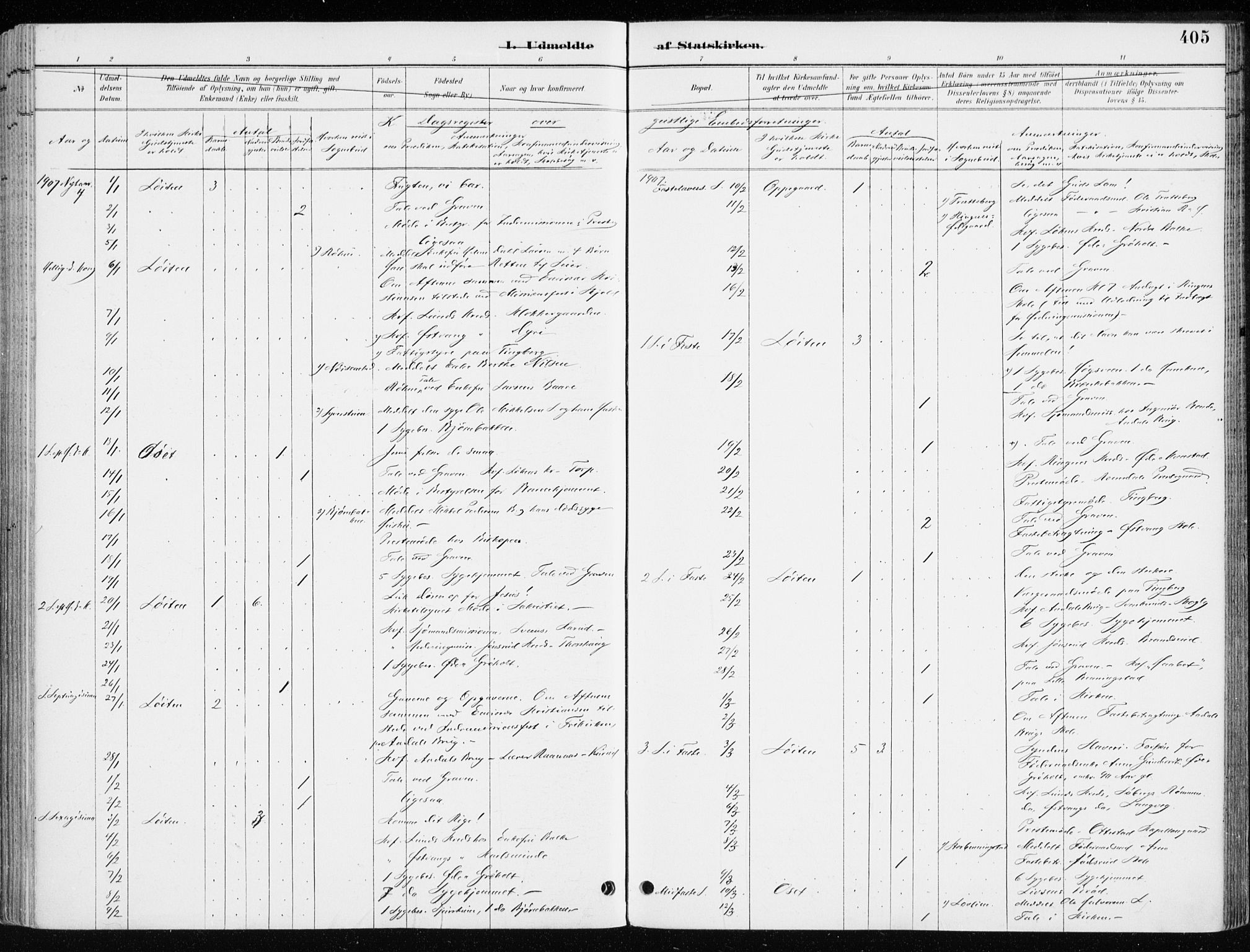 Løten prestekontor, SAH/PREST-022/K/Ka/L0010: Parish register (official) no. 10, 1892-1907, p. 405