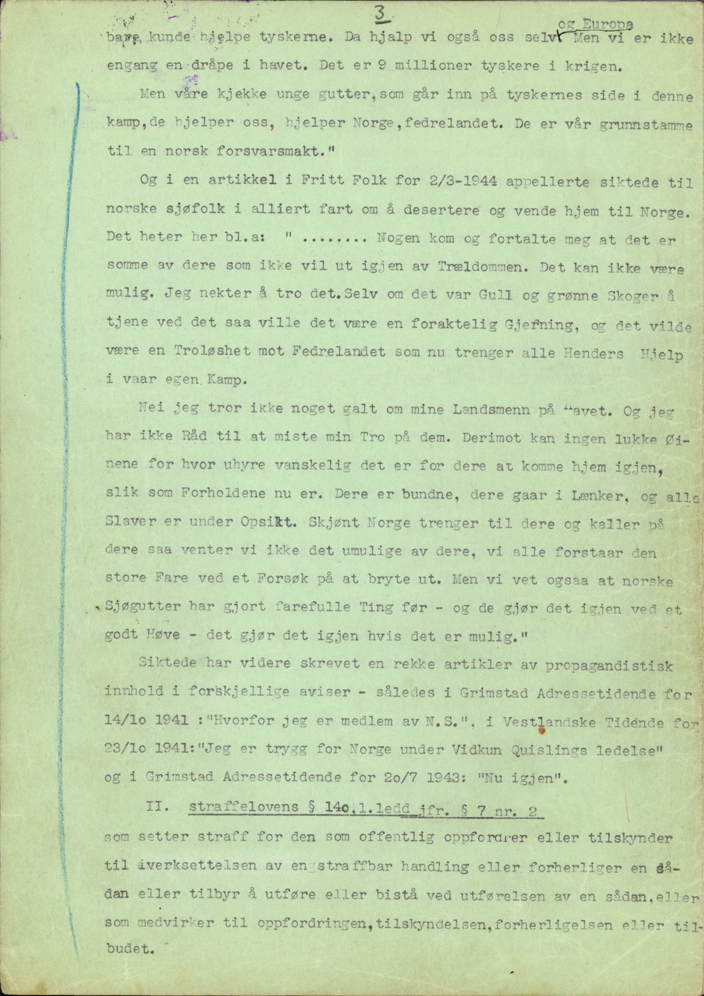 Landssvikarkivet, Arendal politikammer, AV/RA-S-3138-25/D/Dc, 1945-1951, p. 11