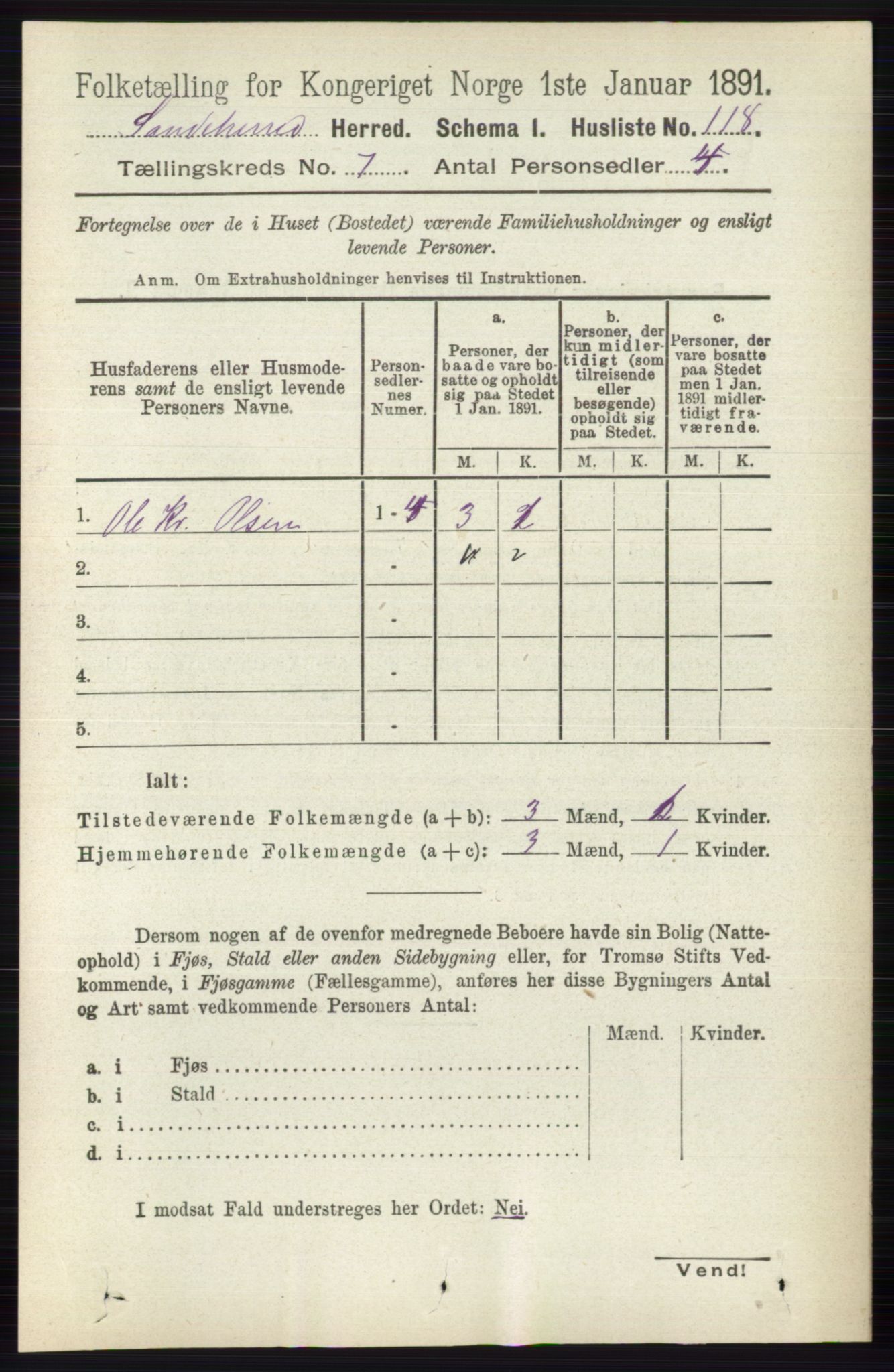 RA, 1891 census for 0724 Sandeherred, 1891, p. 4094