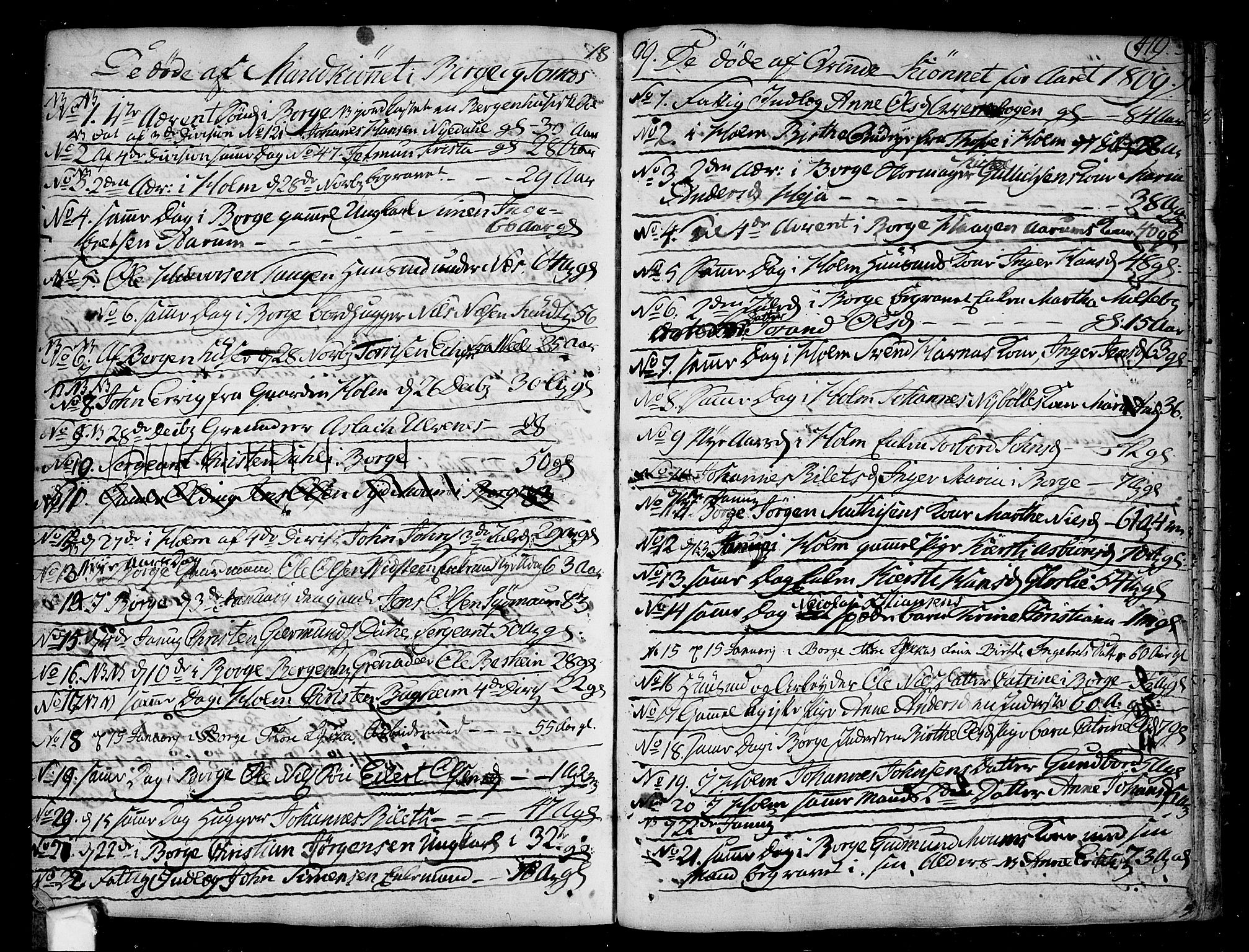 Borge prestekontor Kirkebøker, SAO/A-10903/F/Fa/L0002: Parish register (official) no. I 2, 1791-1817, p. 419