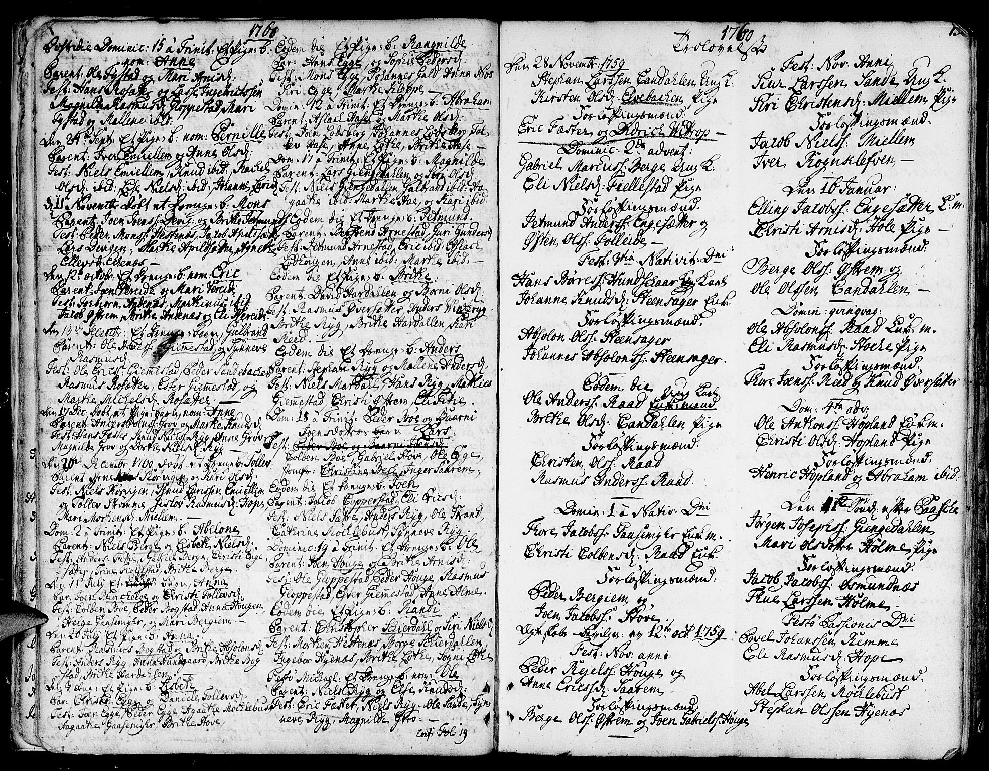 Gloppen sokneprestembete, SAB/A-80101/H/Haa/Haaa/L0004: Parish register (official) no. A 4, 1758-1784, p. 15