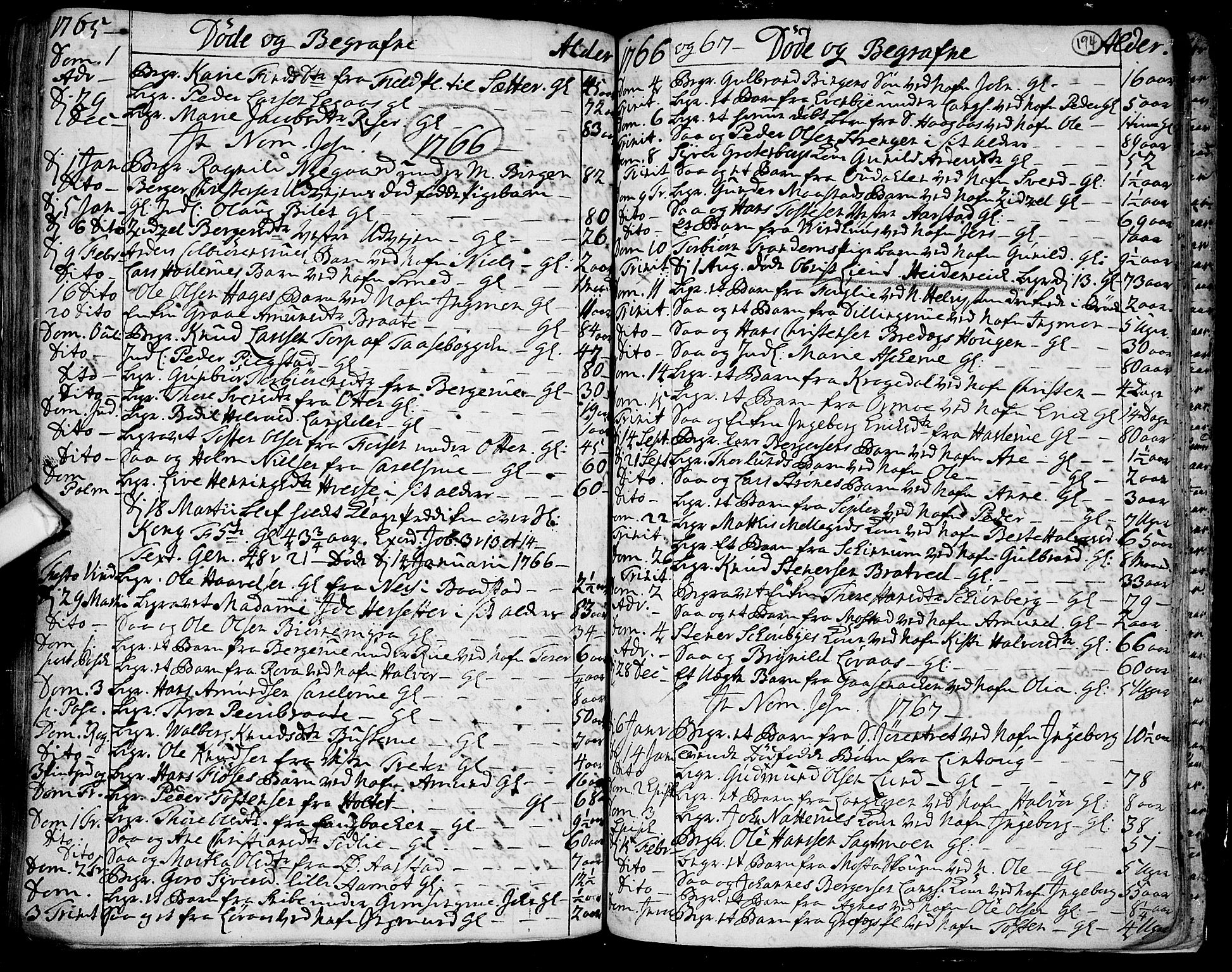 Trøgstad prestekontor Kirkebøker, SAO/A-10925/F/Fa/L0004: Parish register (official) no. I 4, 1750-1784, p. 194