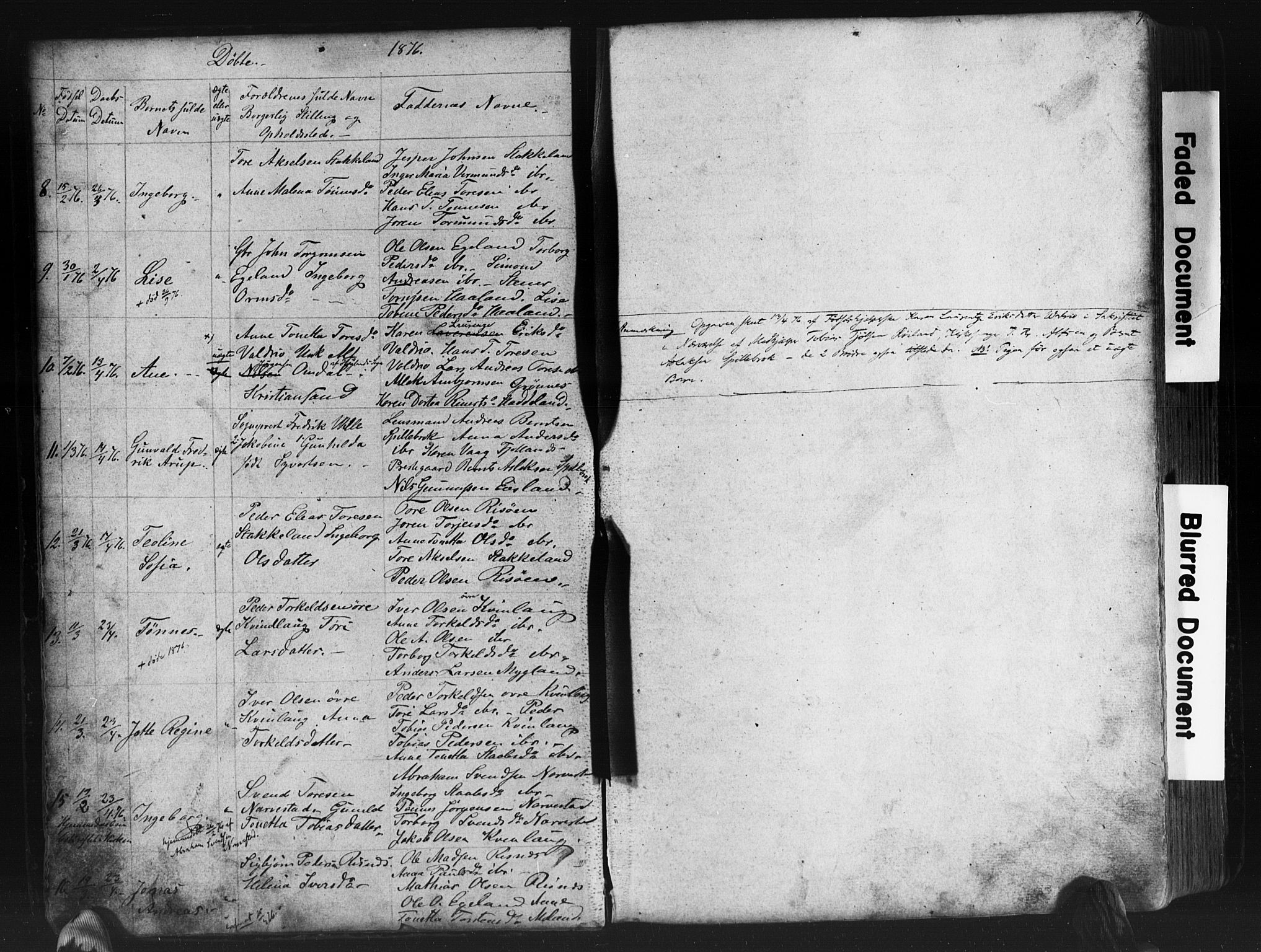Fjotland sokneprestkontor, SAK/1111-0010/F/Fb/L0003: Parish register (copy) no. B 3, 1872-1924, p. 9