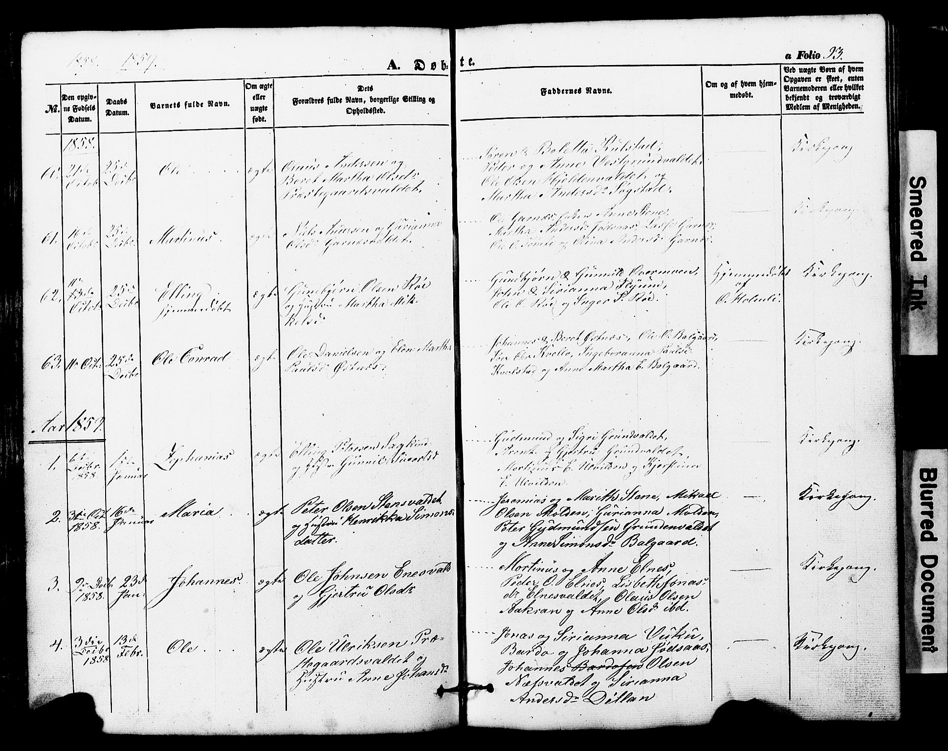 Ministerialprotokoller, klokkerbøker og fødselsregistre - Nord-Trøndelag, SAT/A-1458/724/L0268: Parish register (copy) no. 724C04, 1846-1878, p. 93
