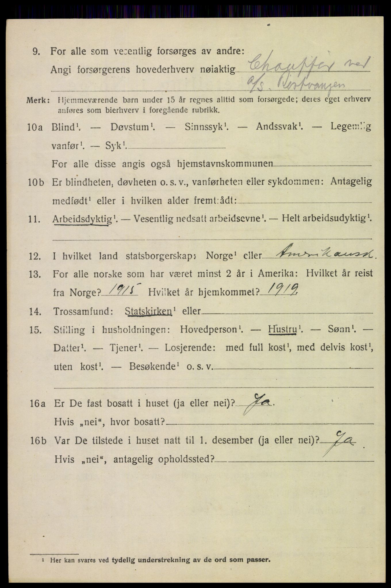 SAH, 1920 census for Tynset, 1920, p. 8355