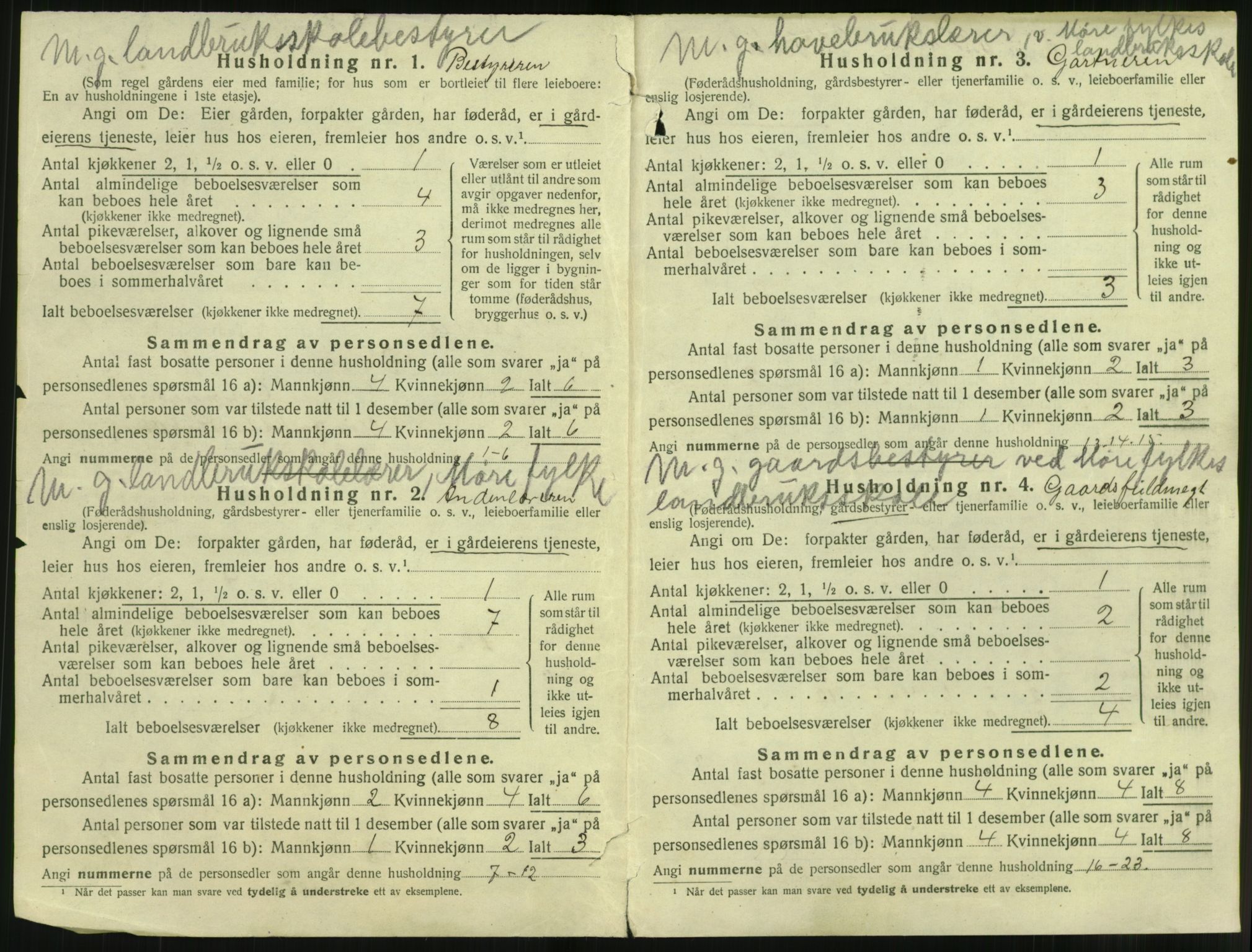 SAT, 1920 census for Vestnes, 1920, p. 42