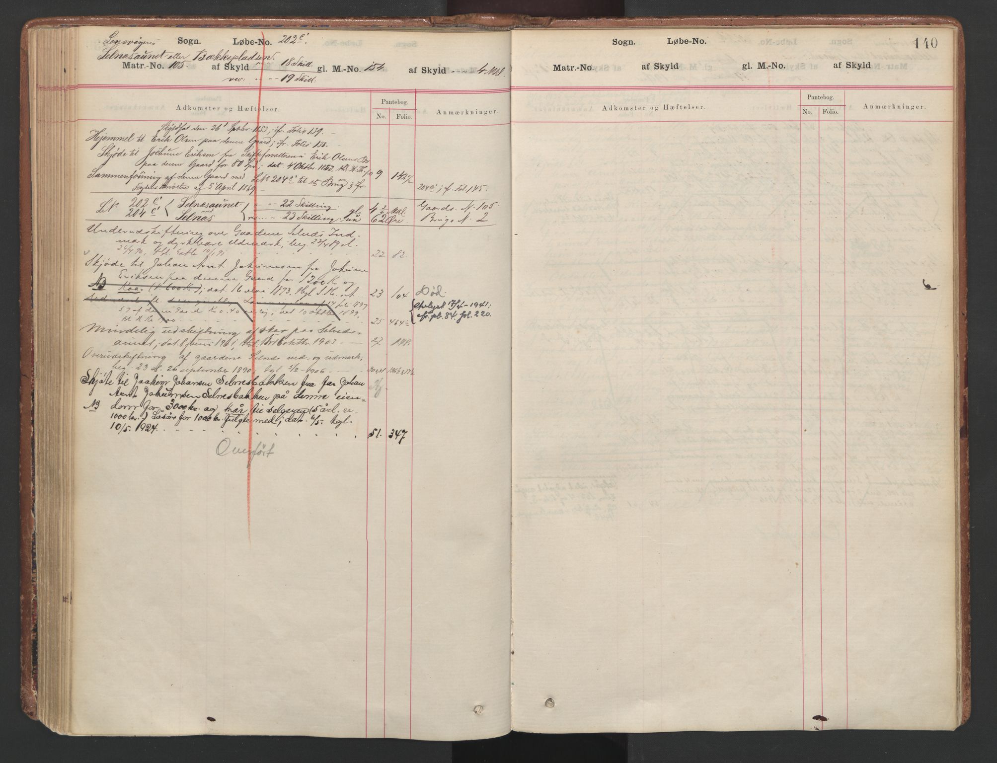 Fosen sorenskriveri, AV/SAT-A-1107/1/2/2A/L0037: Mortgage register no. 37, p. 140