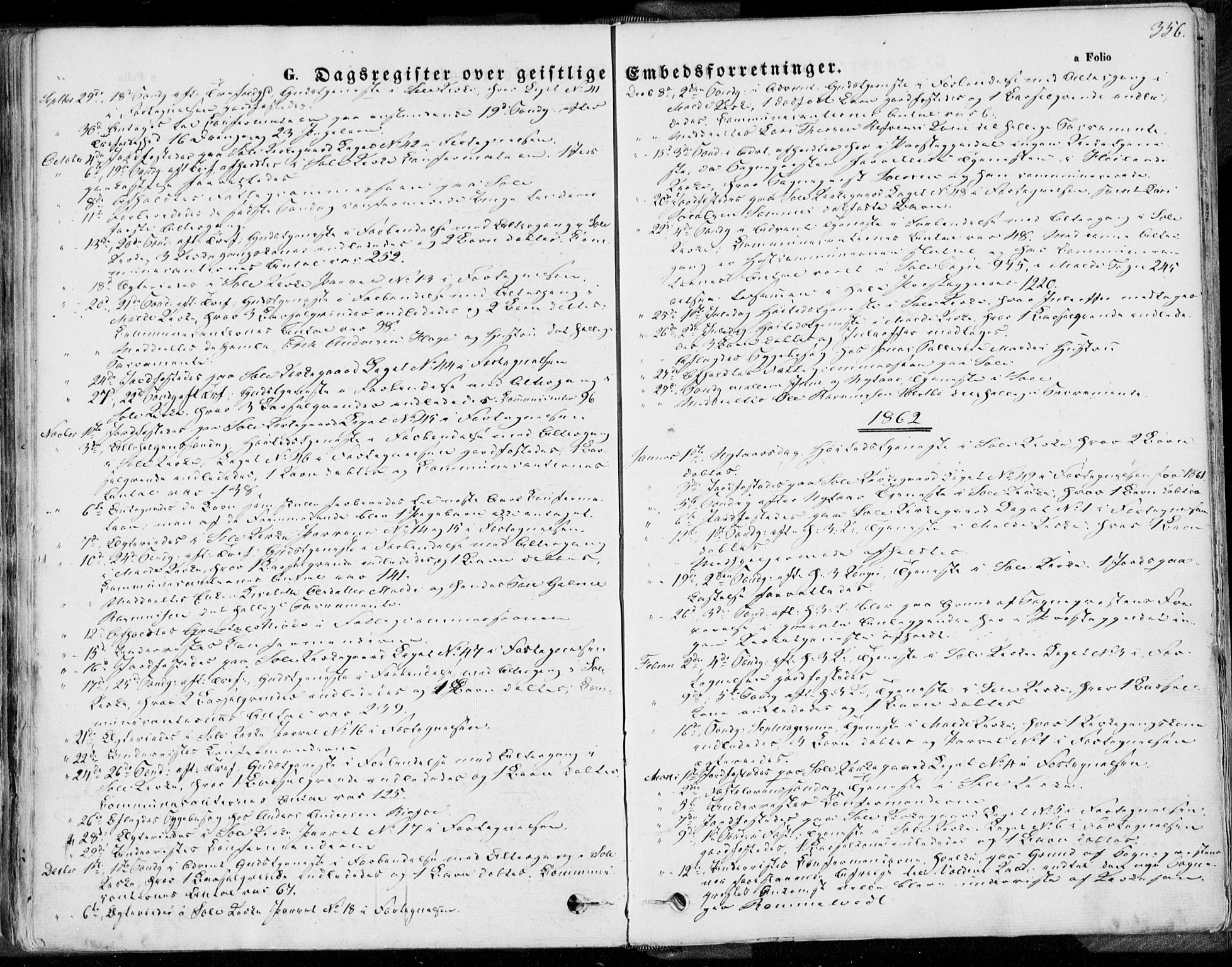 Håland sokneprestkontor, SAST/A-101802/001/30BA/L0008: Parish register (official) no. A 7.2, 1854-1870, p. 356