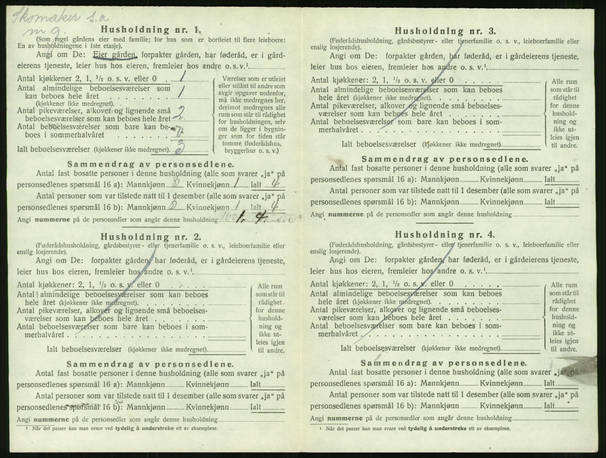 SAT, 1920 census for Tingvoll, 1920, p. 957