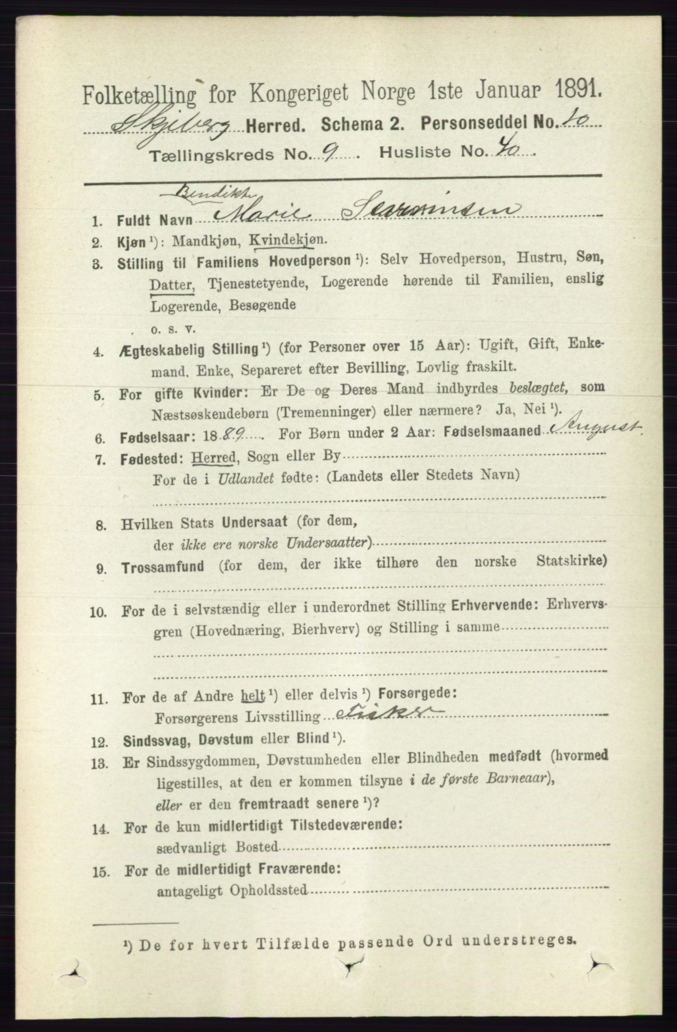 RA, 1891 census for 0115 Skjeberg, 1891, p. 4969
