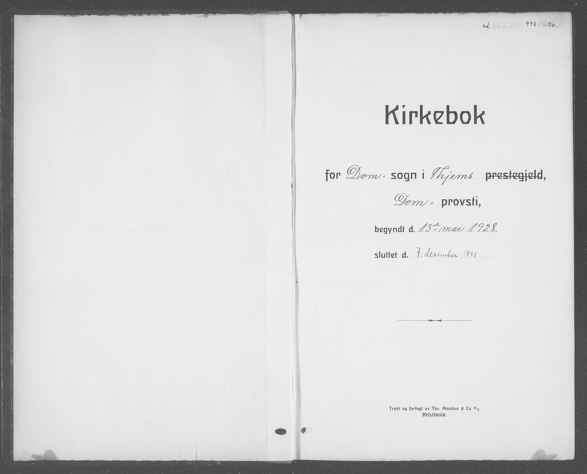 Ministerialprotokoller, klokkerbøker og fødselsregistre - Sør-Trøndelag, SAT/A-1456/601/L0099: Parish register (copy) no. 601C17, 1928-1941