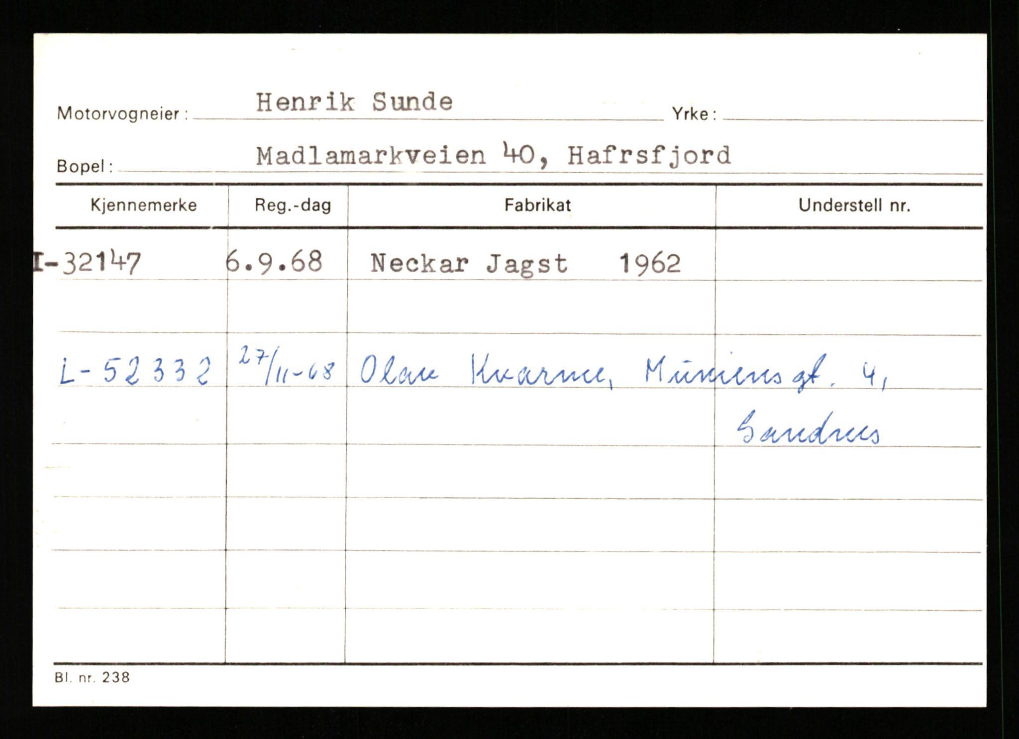 Stavanger trafikkstasjon, AV/SAST-A-101942/0/G/L0005: Registreringsnummer: 23000 - 34245, 1930-1971, p. 2834