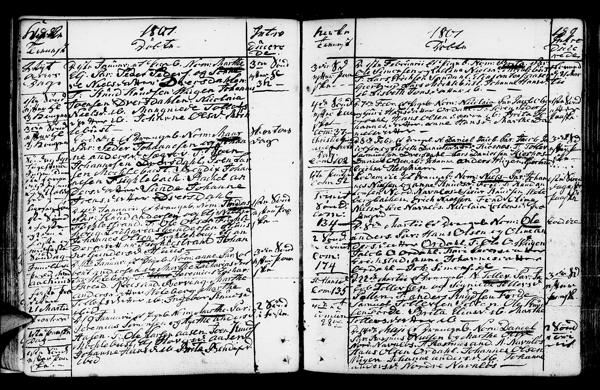 Jølster sokneprestembete, SAB/A-80701/H/Haa/Haaa/L0006: Parish register (official) no. A 6, 1790-1821, p. 188-189