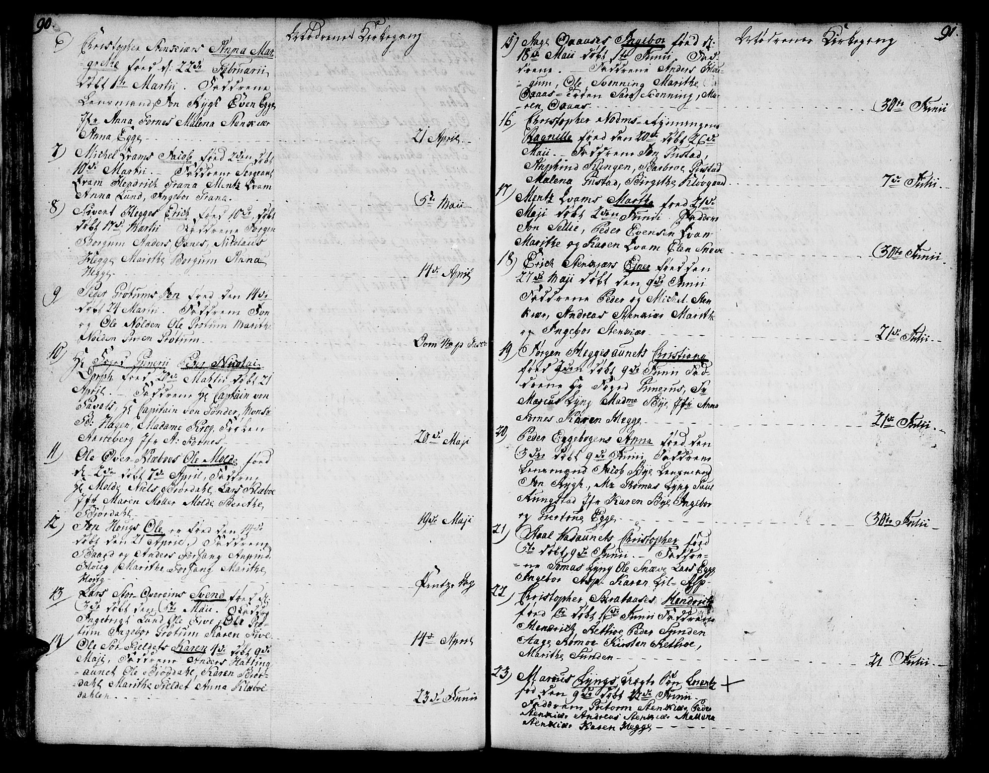 Ministerialprotokoller, klokkerbøker og fødselsregistre - Nord-Trøndelag, SAT/A-1458/746/L0440: Parish register (official) no. 746A02, 1760-1815, p. 90-91