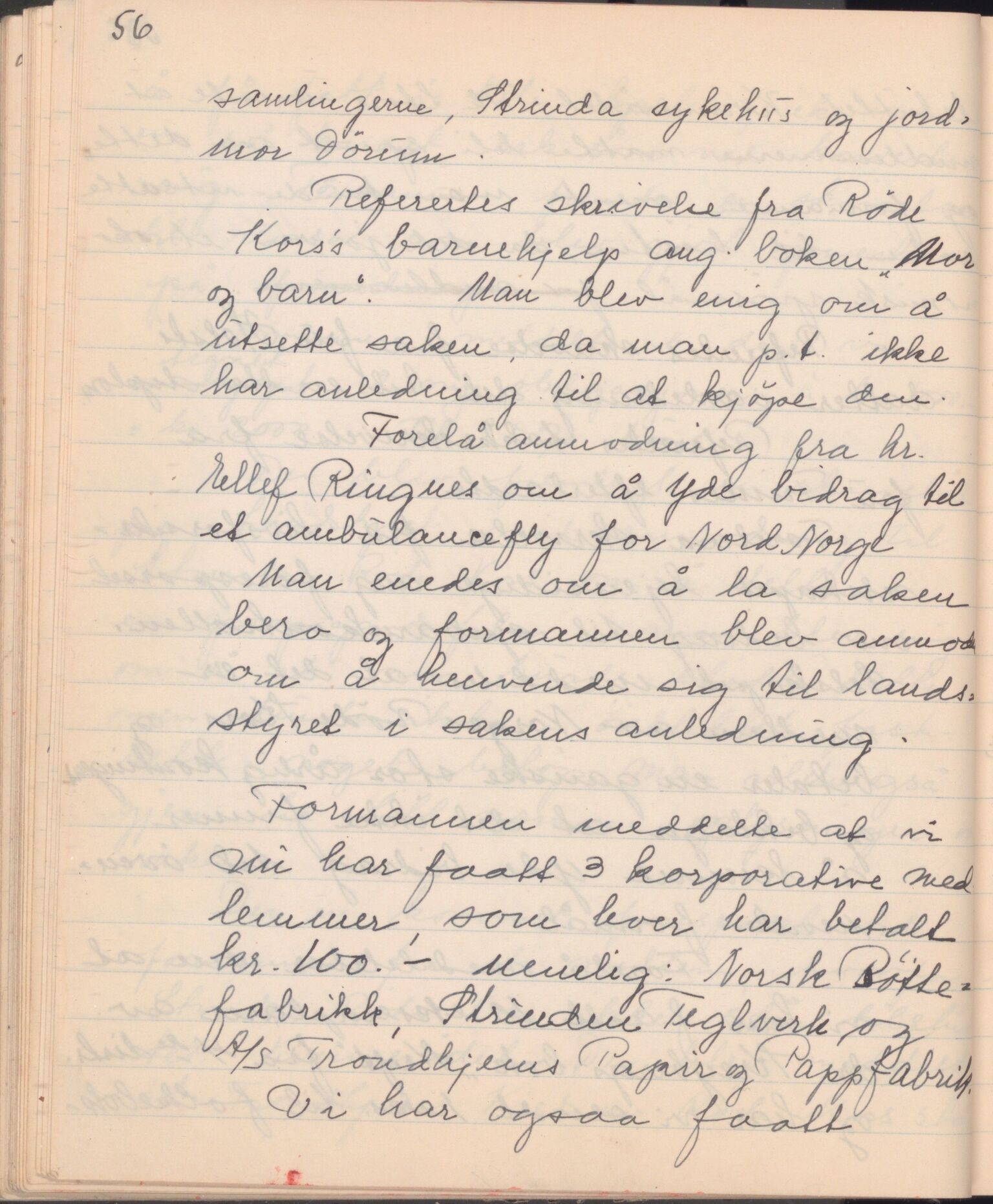 Trondheim Røde Kors, TRKO/PA-1204/A/Ab/L0002: Forhandlingsprotokoll for styret Strinda Røde Kors, 1935-1952, p. 63