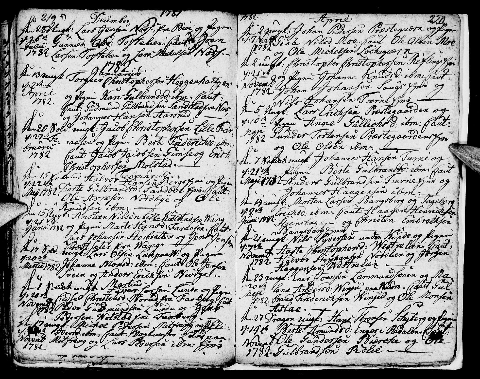 Ringsaker prestekontor, SAH/PREST-014/I/Ia/L0005/0003: Parish register draft no. 1C, 1780-1784, p. 219-220