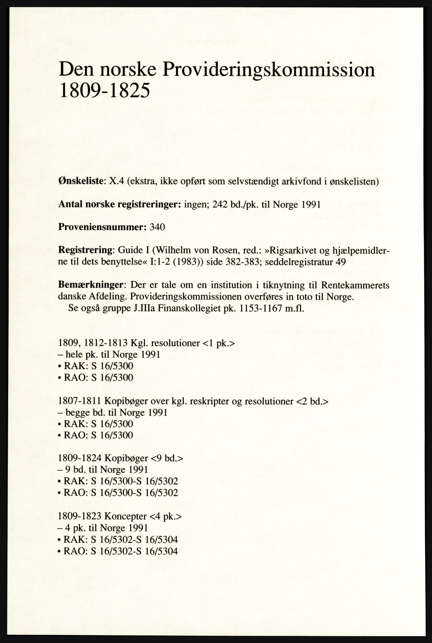 Publikasjoner utgitt av Arkivverket, PUBL/PUBL-001/A/0002: Erik Gøbel: NOREG, Tværregistratur over norgesrelevant materiale i Rigsarkivet i København (2000), 2000, p. 302