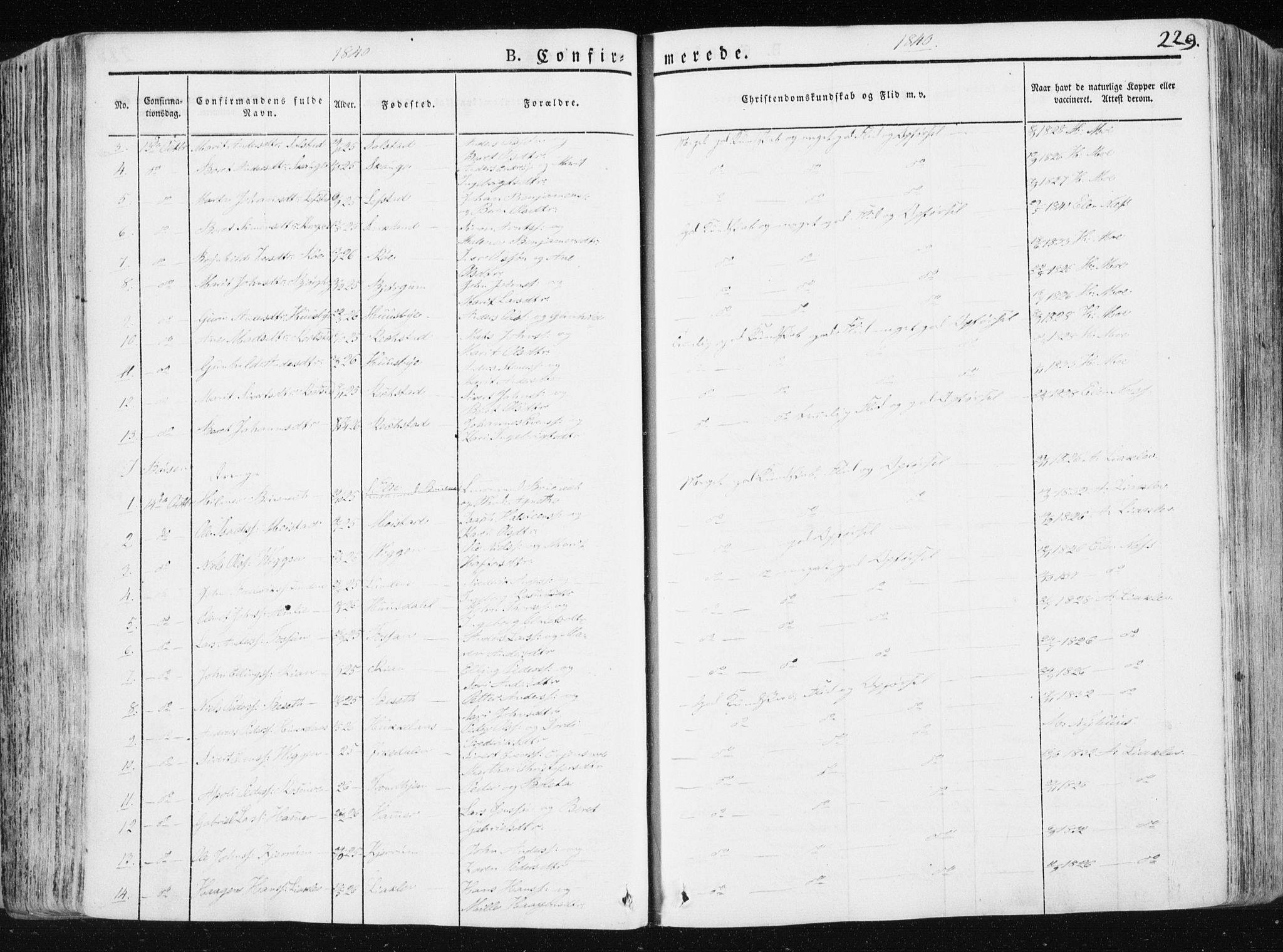 Ministerialprotokoller, klokkerbøker og fødselsregistre - Sør-Trøndelag, SAT/A-1456/665/L0771: Parish register (official) no. 665A06, 1830-1856, p. 229