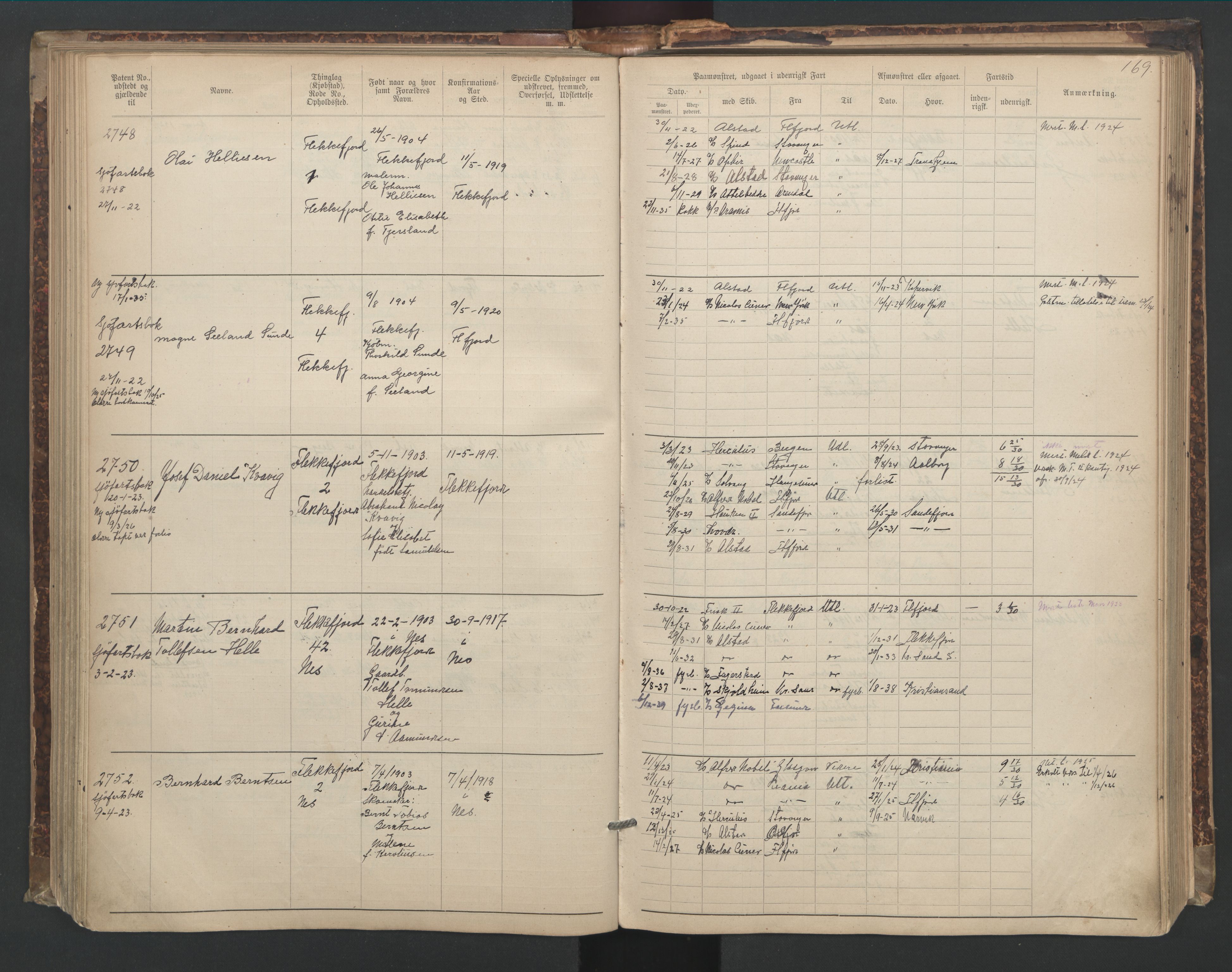 Flekkefjord mønstringskrets, SAK/2031-0018/F/Fa/L0006: Annotasjonsrulle nr 1916-2964 med register, Æ-3, 1891-1948, p. 200