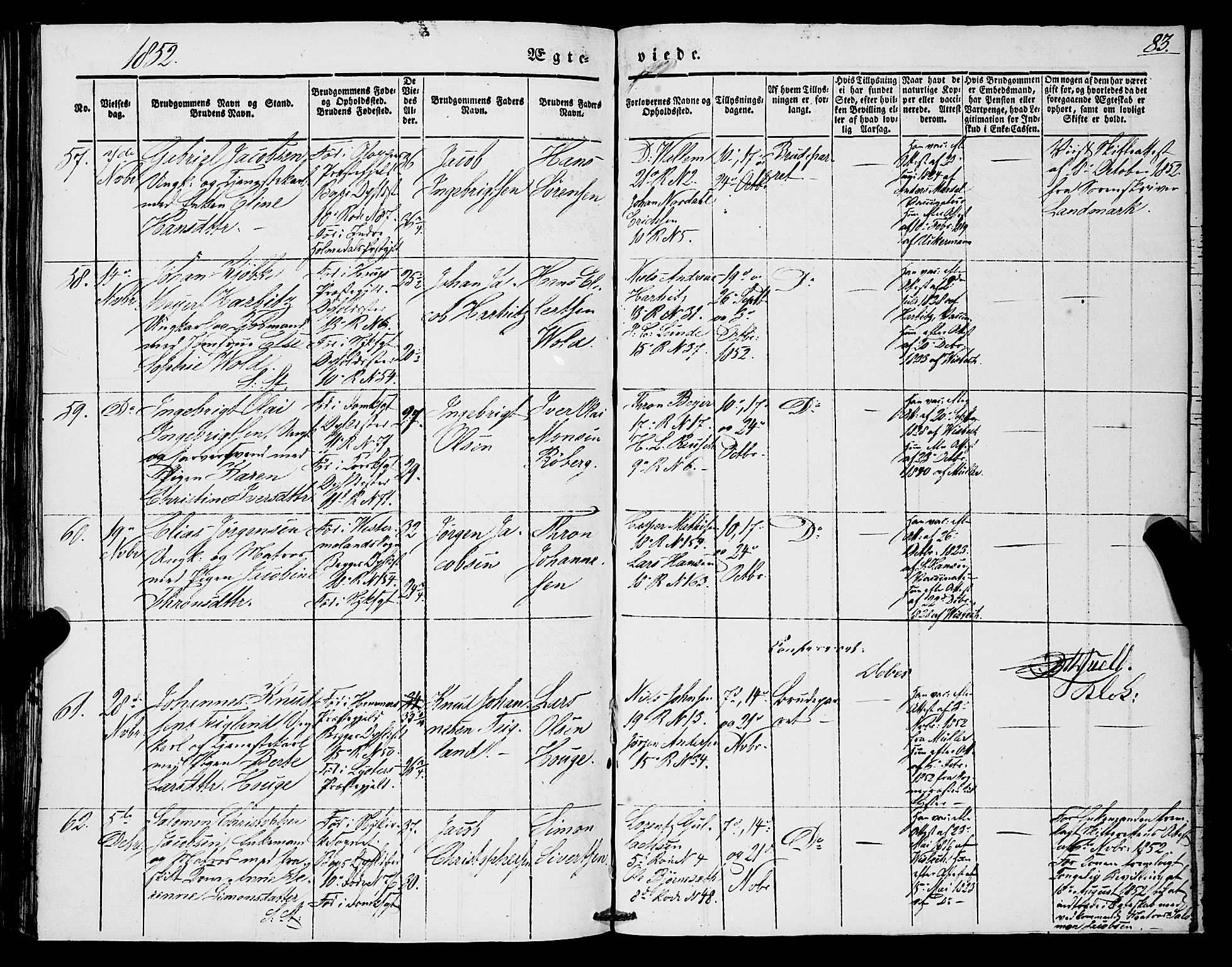 Domkirken sokneprestembete, AV/SAB-A-74801/H/Haa/L0033: Parish register (official) no. D 1, 1841-1853, p. 83