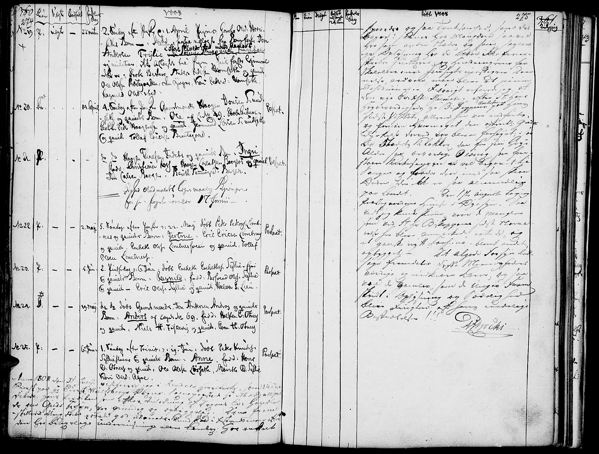 Rendalen prestekontor, SAH/PREST-054/H/Ha/Haa/L0002: Parish register (official) no. 2, 1788-1814, p. 274-275