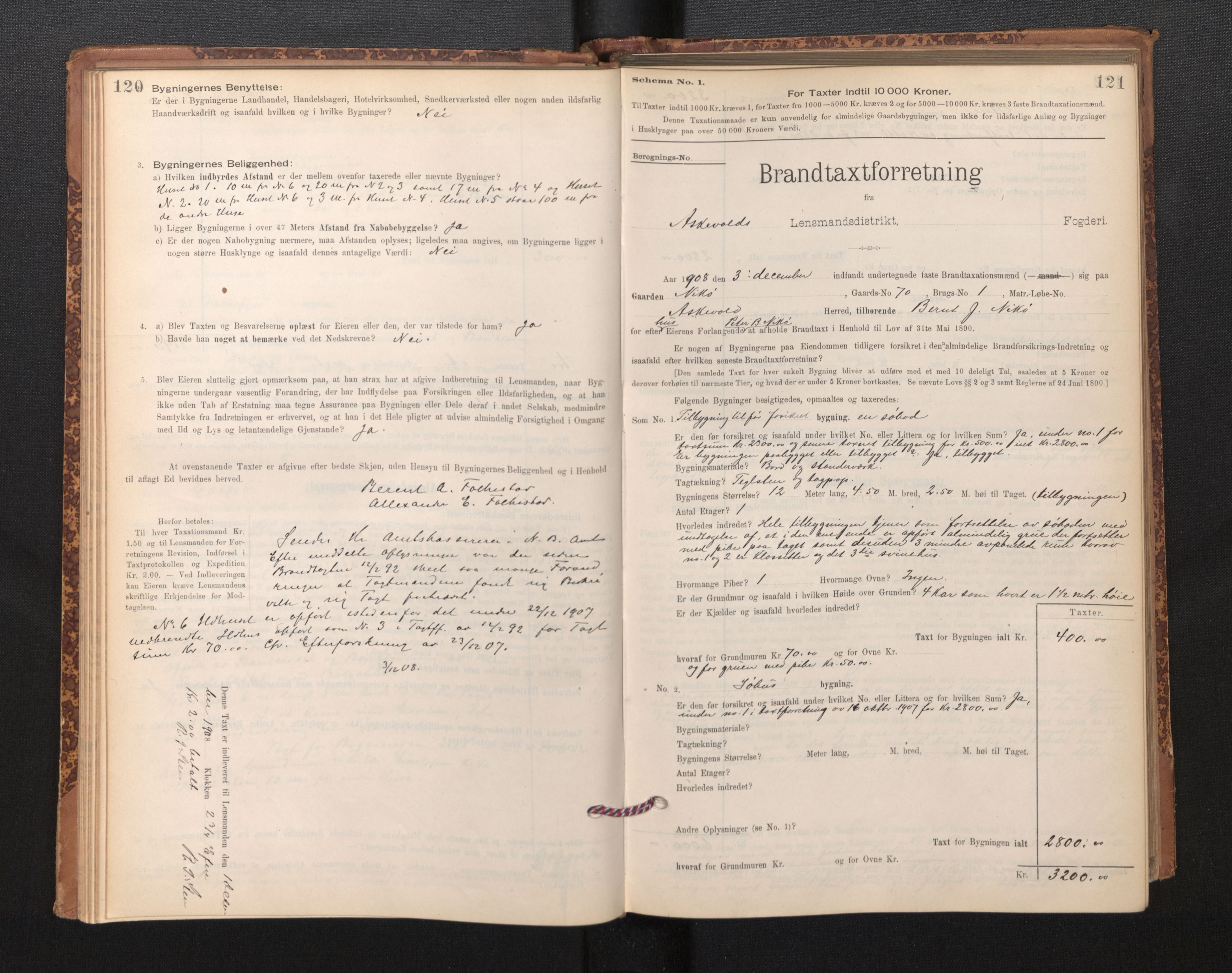 Lensmannen i Askvoll, AV/SAB-A-26301/0012/L0004: Branntakstprotokoll, skjematakst og liste over branntakstmenn, 1895-1932, p. 120-121