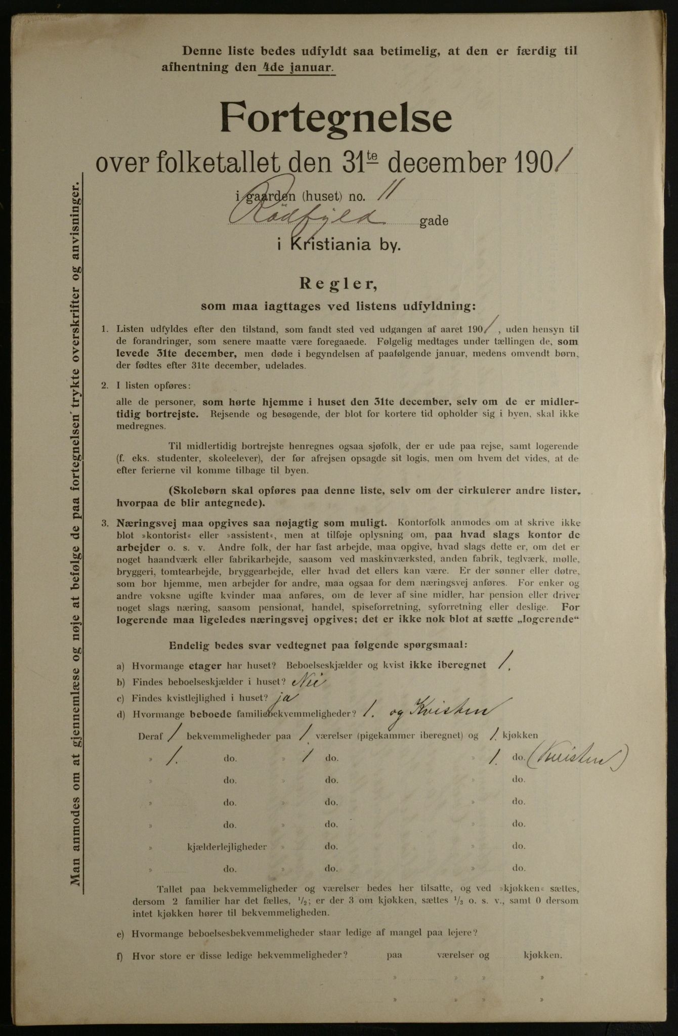 OBA, Municipal Census 1901 for Kristiania, 1901, p. 13177