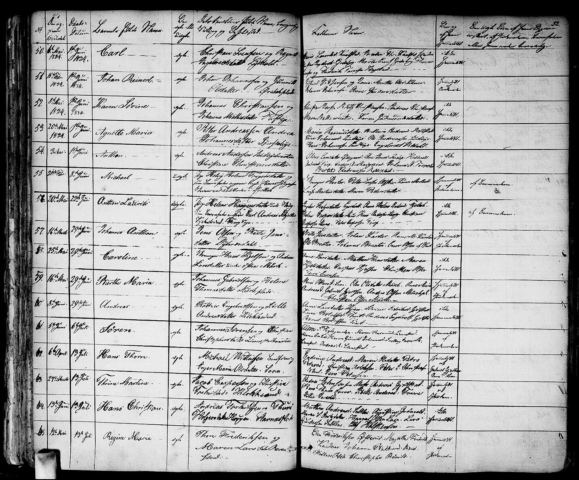 Vestby prestekontor Kirkebøker, AV/SAO-A-10893/F/Fa/L0006: Parish register (official) no. I 6, 1827-1849, p. 52