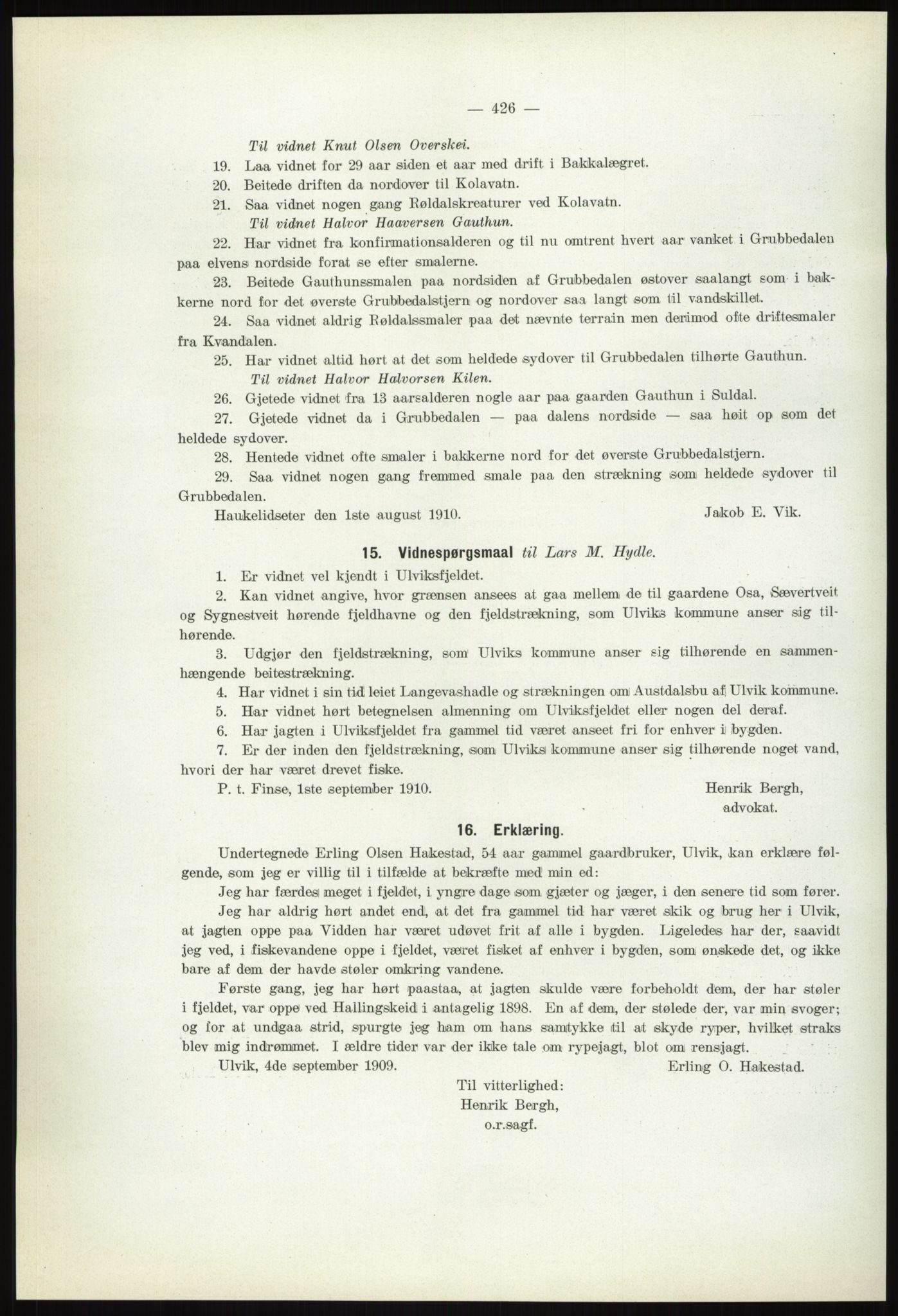 Høyfjellskommisjonen, AV/RA-S-1546/X/Xa/L0001: Nr. 1-33, 1909-1953, p. 448