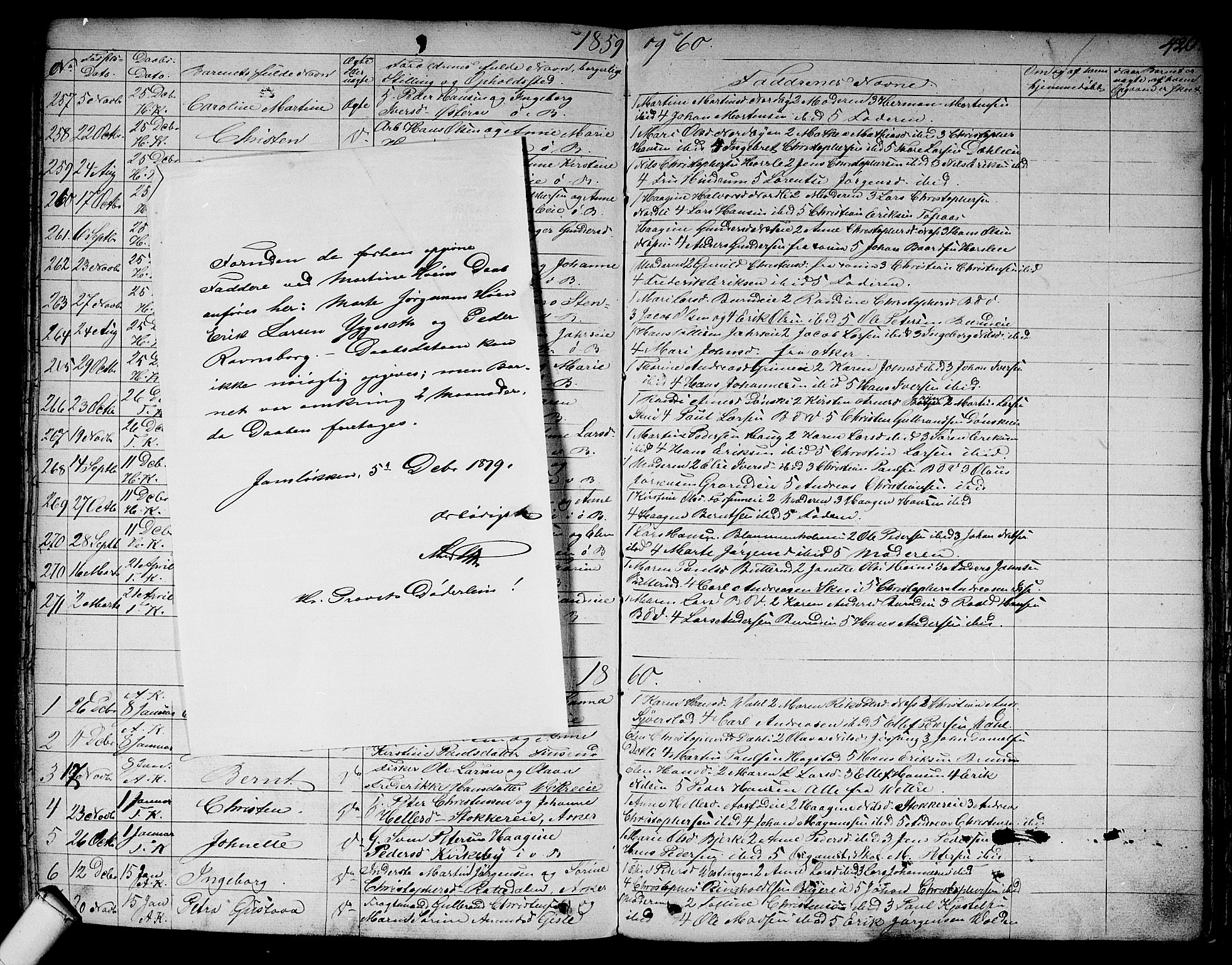 Asker prestekontor Kirkebøker, SAO/A-10256a/F/Fa/L0007: Parish register (official) no. I 7, 1825-1864, p. 420