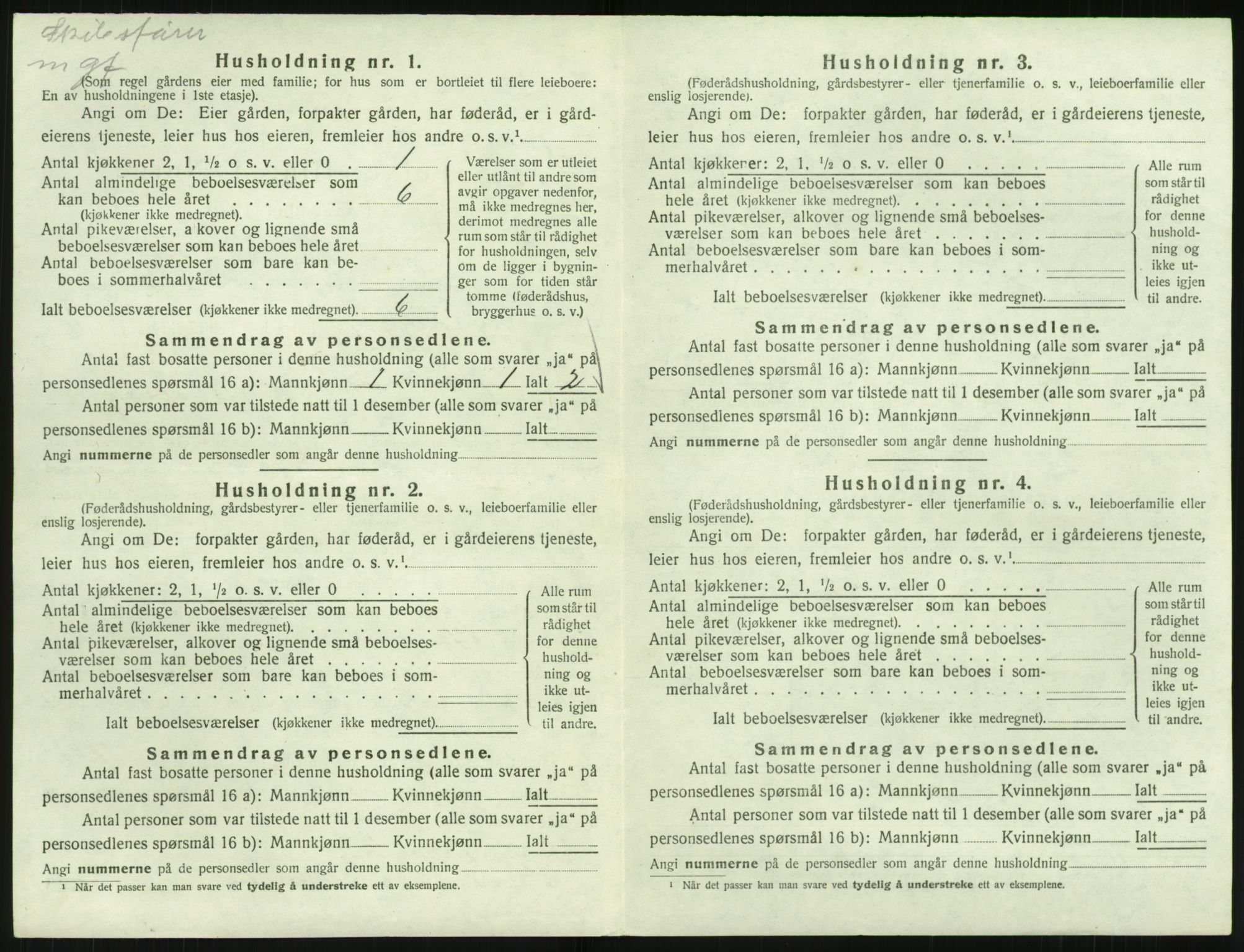 SAK, 1920 census for Landvik, 1920, p. 245