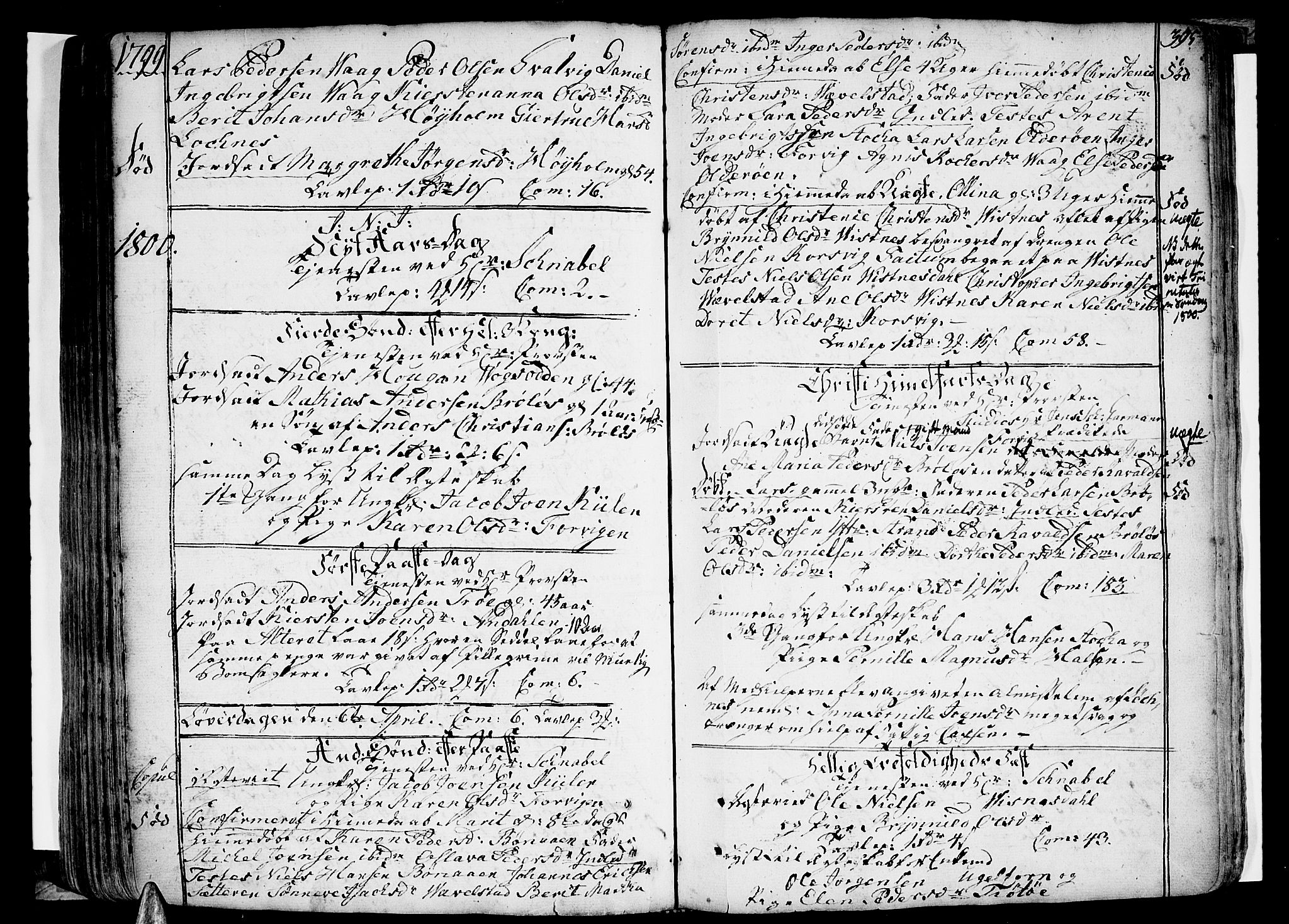 Ministerialprotokoller, klokkerbøker og fødselsregistre - Nordland, SAT/A-1459/830/L0443: Parish register (official) no. 830A07 /5, 1796-1800, p. 395