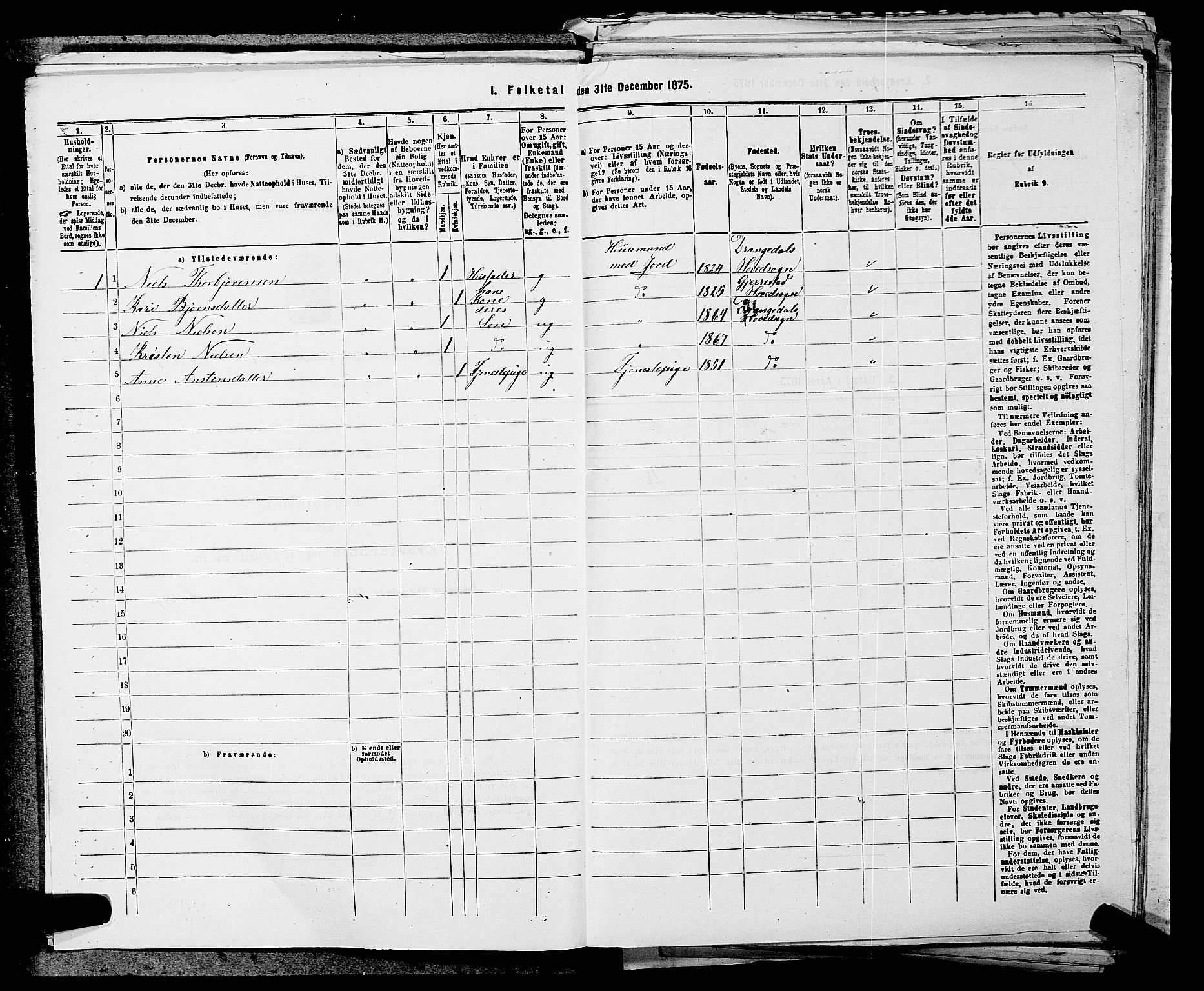 SAKO, 1875 census for 0817P Drangedal, 1875, p. 65