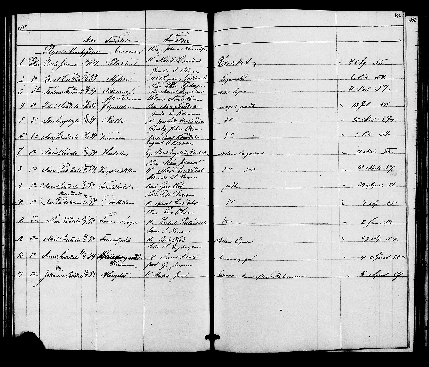 Ringebu prestekontor, SAH/PREST-082/H/Ha/Hab/L0005: Parish register (copy) no. 5, 1868-1870, p. 42