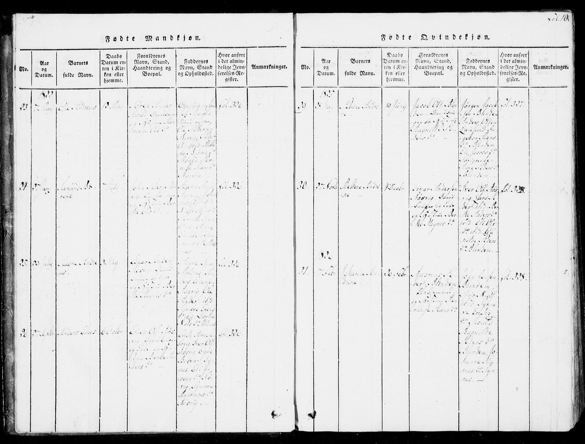 Ministerialprotokoller, klokkerbøker og fødselsregistre - Møre og Romsdal, SAT/A-1454/537/L0517: Parish register (official) no. 537A01, 1818-1862, p. 10