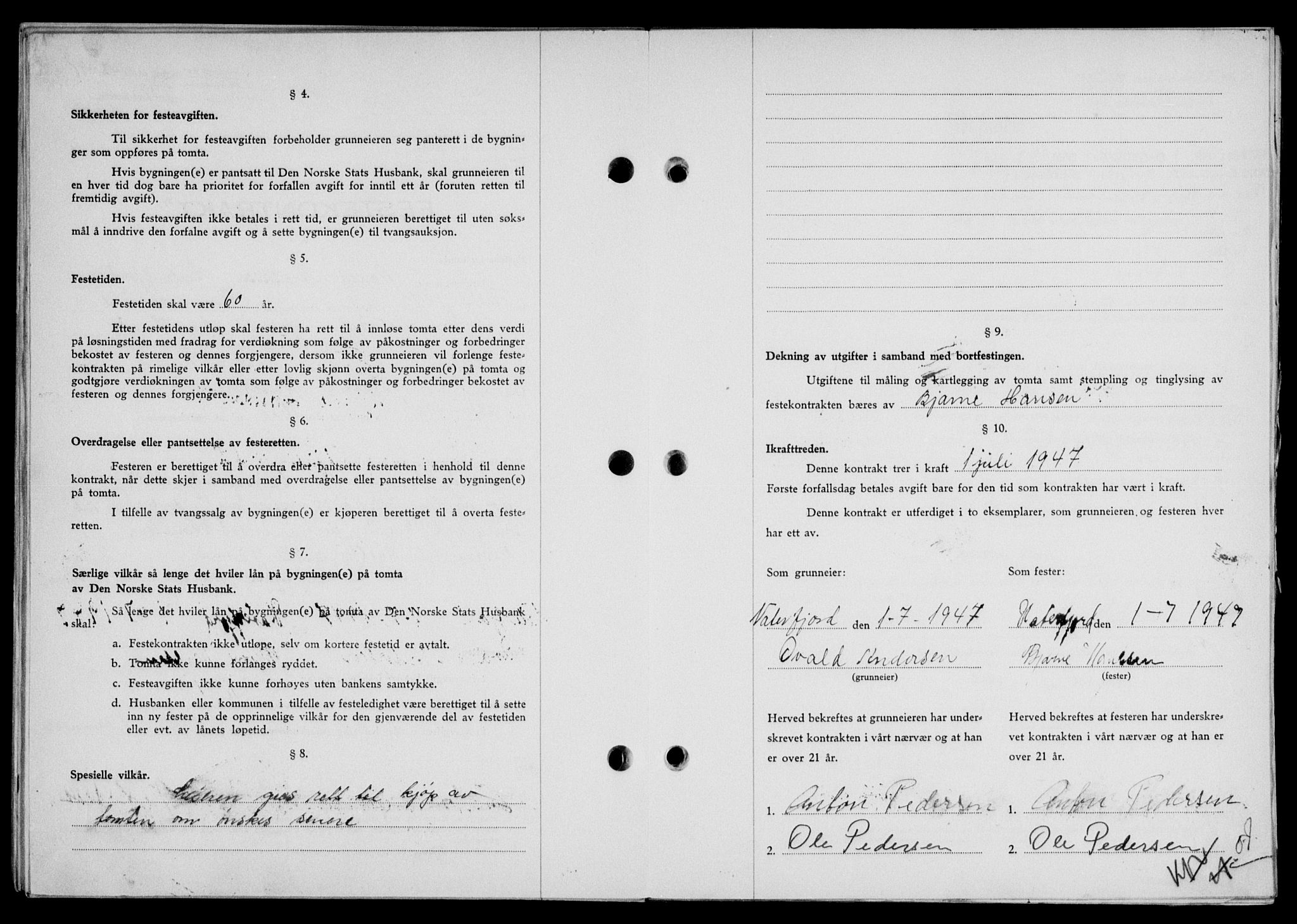 Lofoten sorenskriveri, SAT/A-0017/1/2/2C/L0016a: Mortgage book no. 16a, 1947-1947, Diary no: : 1142/1947