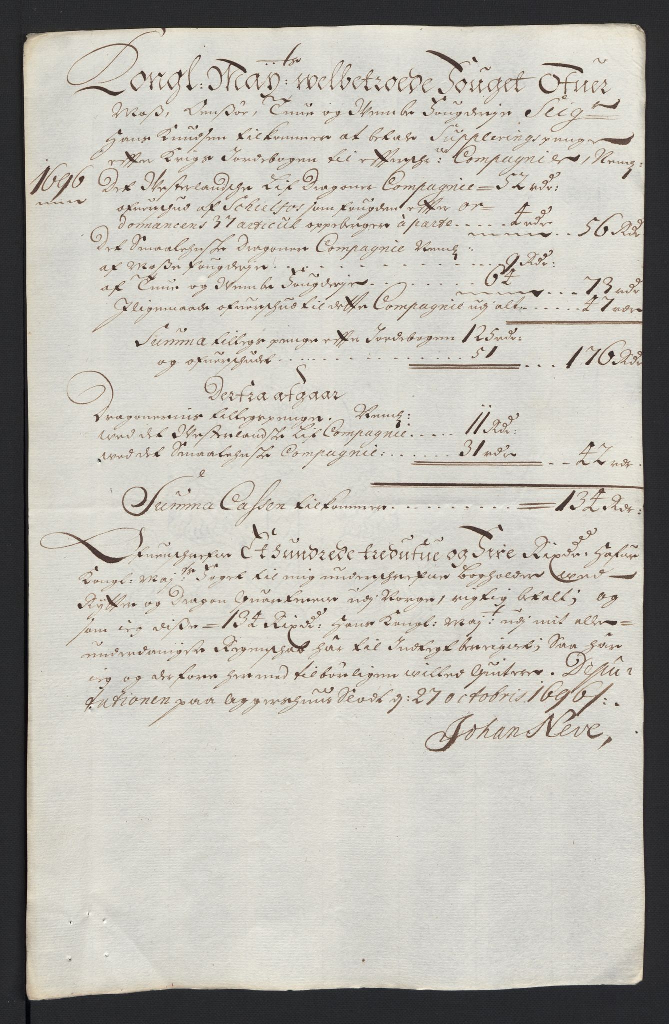 Rentekammeret inntil 1814, Reviderte regnskaper, Fogderegnskap, AV/RA-EA-4092/R04/L0124: Fogderegnskap Moss, Onsøy, Tune, Veme og Åbygge, 1696, p. 112