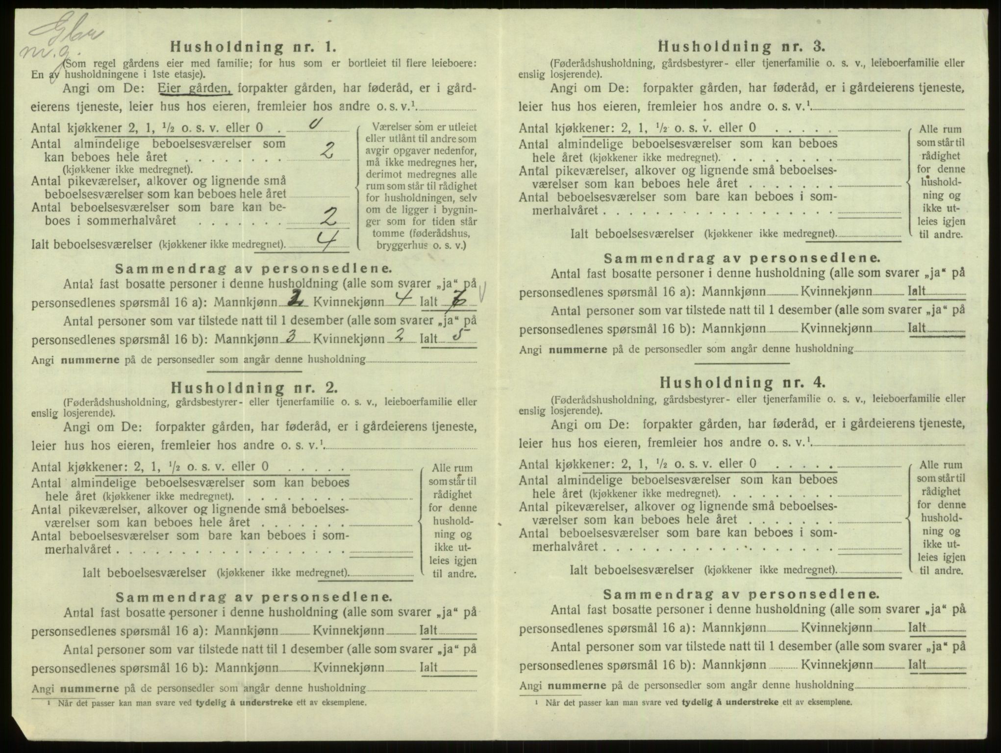 SAB, 1920 census for Eid, 1920, p. 235