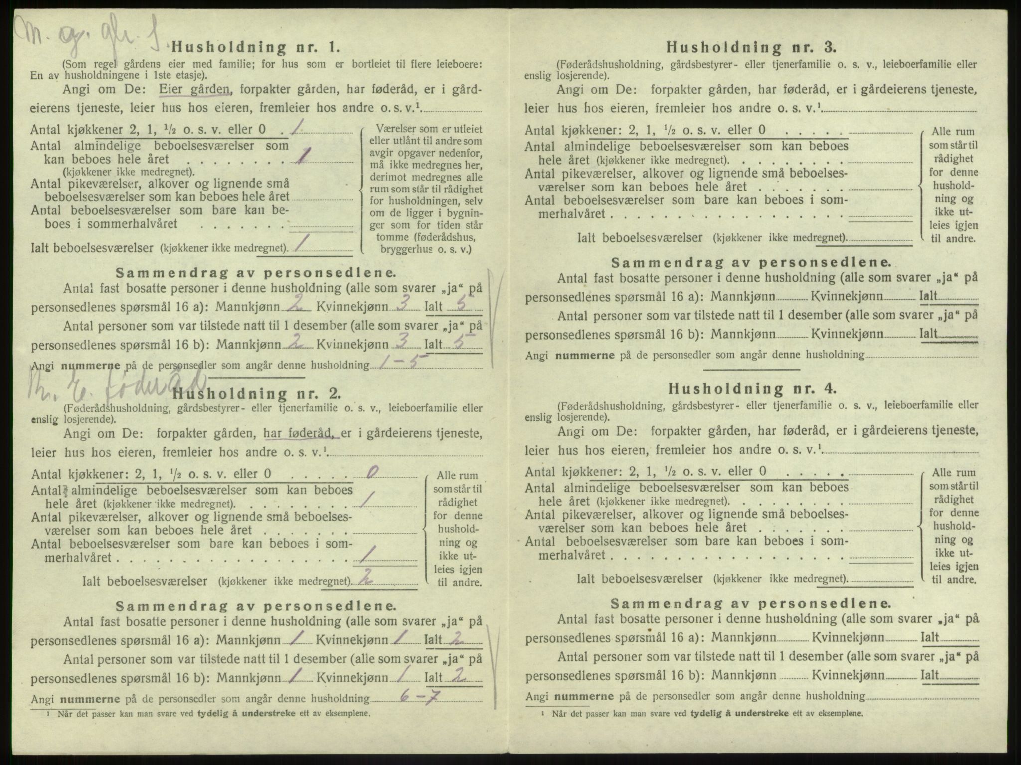 SAB, 1920 census for Gaular, 1920, p. 481