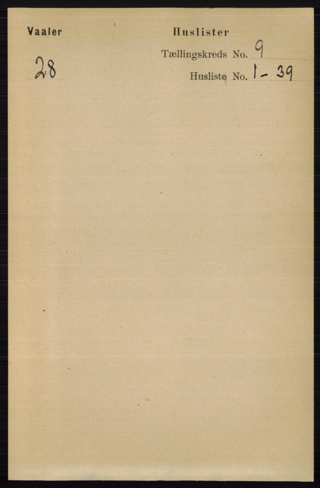 RA, 1891 census for 0426 Våler, 1891, p. 3812
