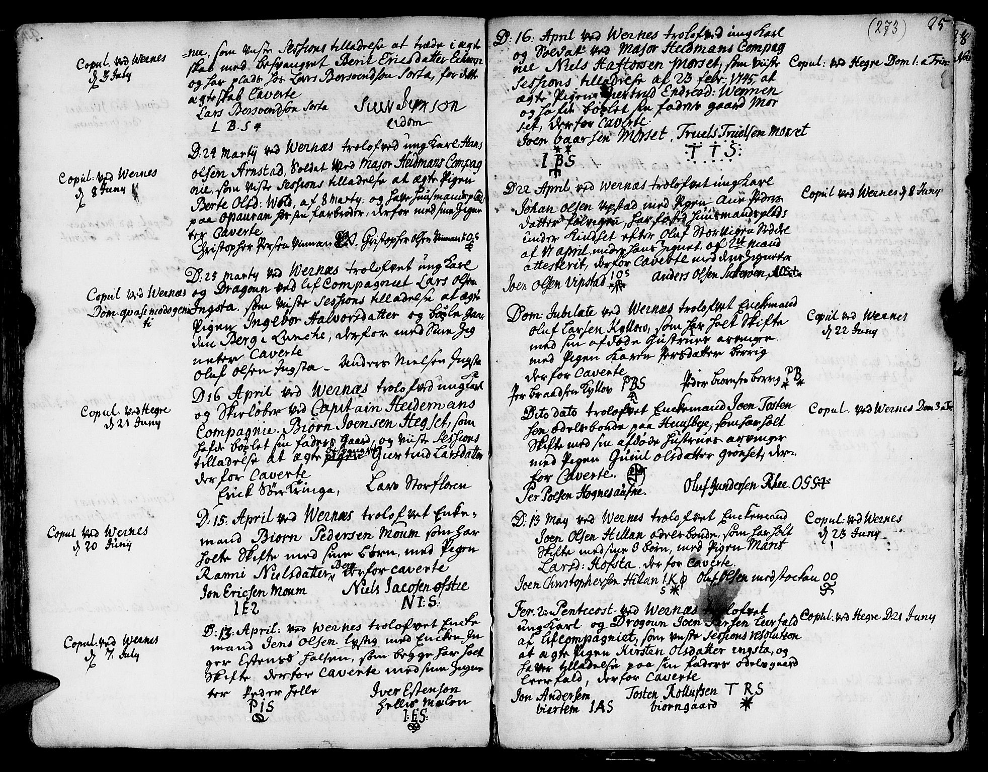 Ministerialprotokoller, klokkerbøker og fødselsregistre - Nord-Trøndelag, AV/SAT-A-1458/709/L0056: Parish register (official) no. 709A04, 1740-1756, p. 273