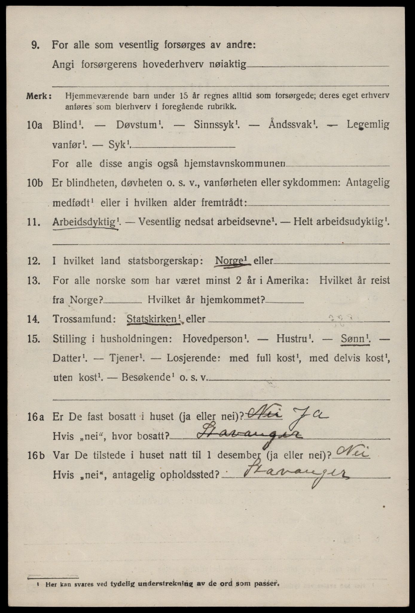 SAST, 1920 census for Høle, 1920, p. 1826