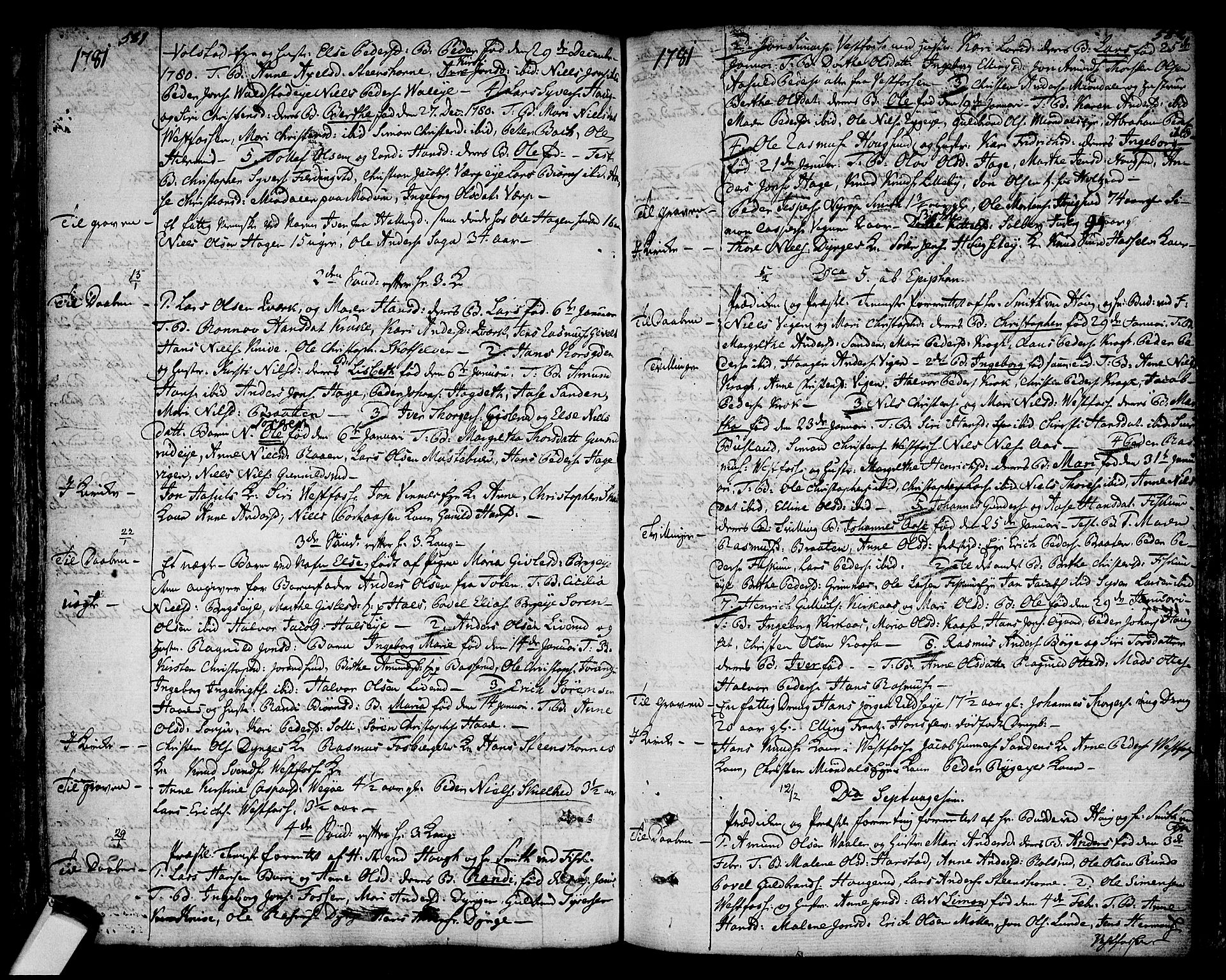 Eiker kirkebøker, AV/SAKO-A-4/F/Fa/L0008: Parish register (official) no. I 8, 1764-1788, p. 581-582